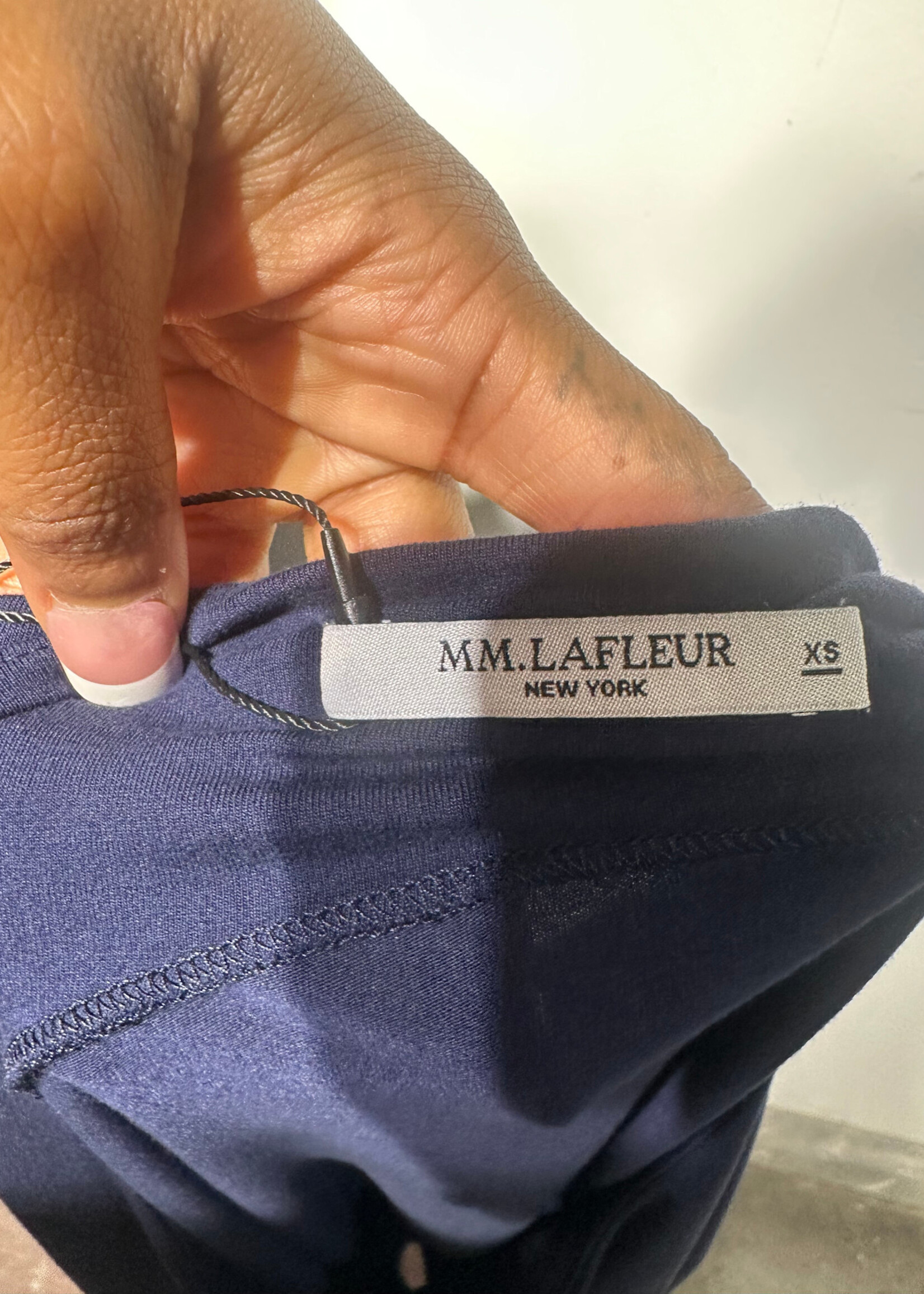 MM Lafleur Navy Ruched Two PC Set XS