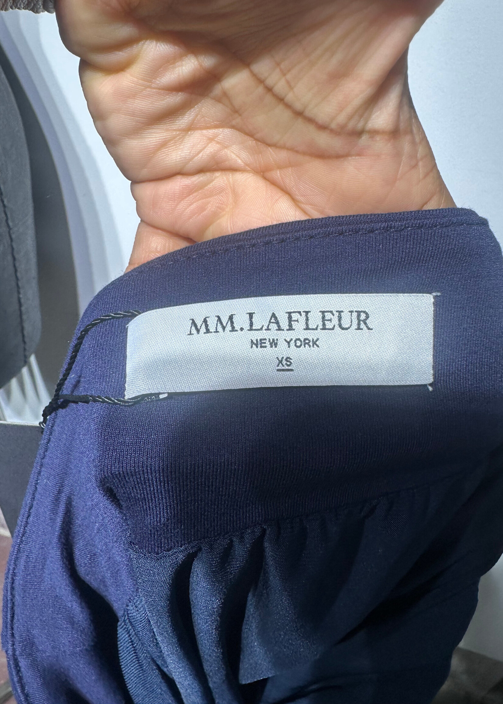 MM Lafleur Navy Ruched Two PC Set XS