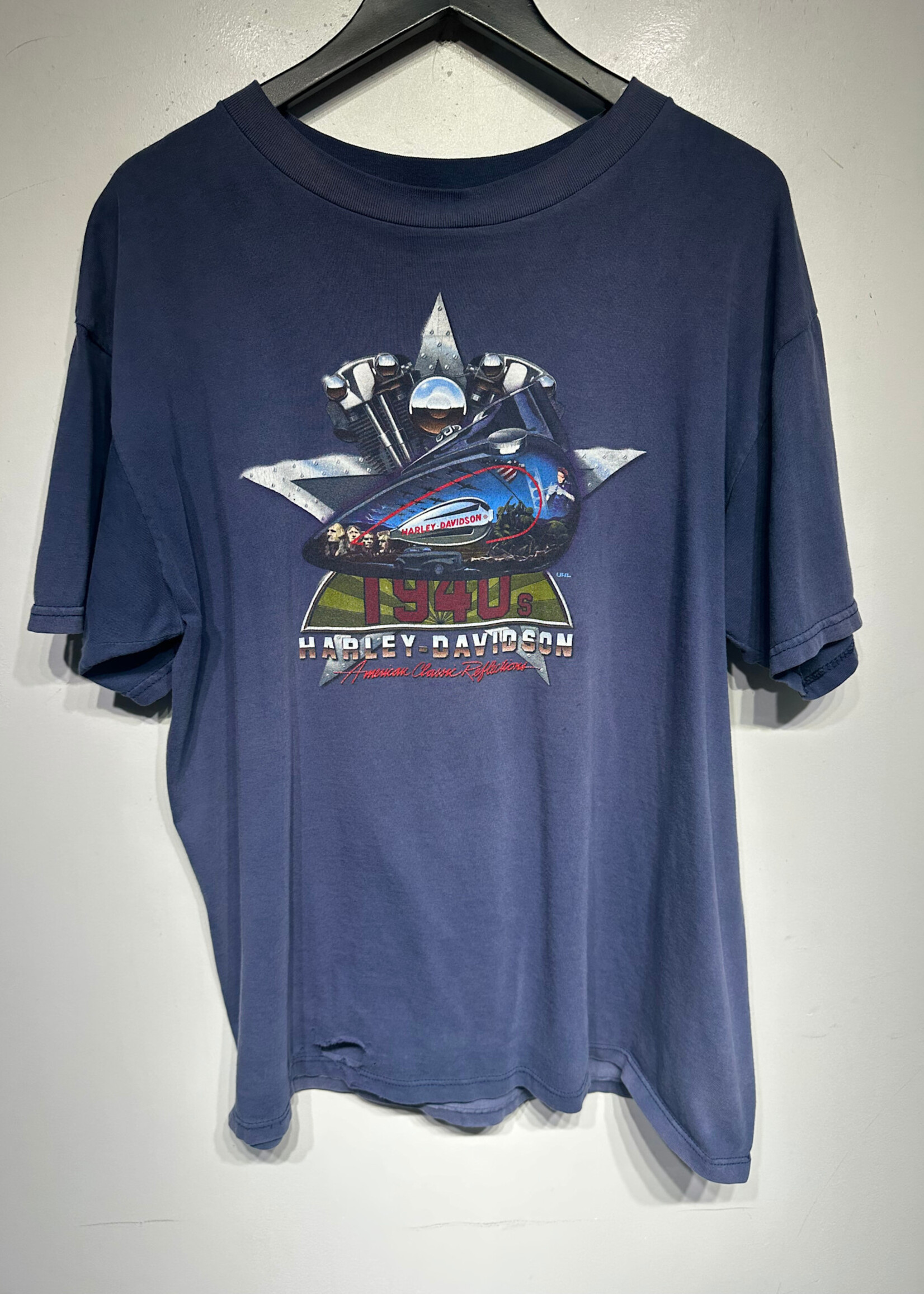 Harley la Cross Area 98 Blue Tee XL AS IS
