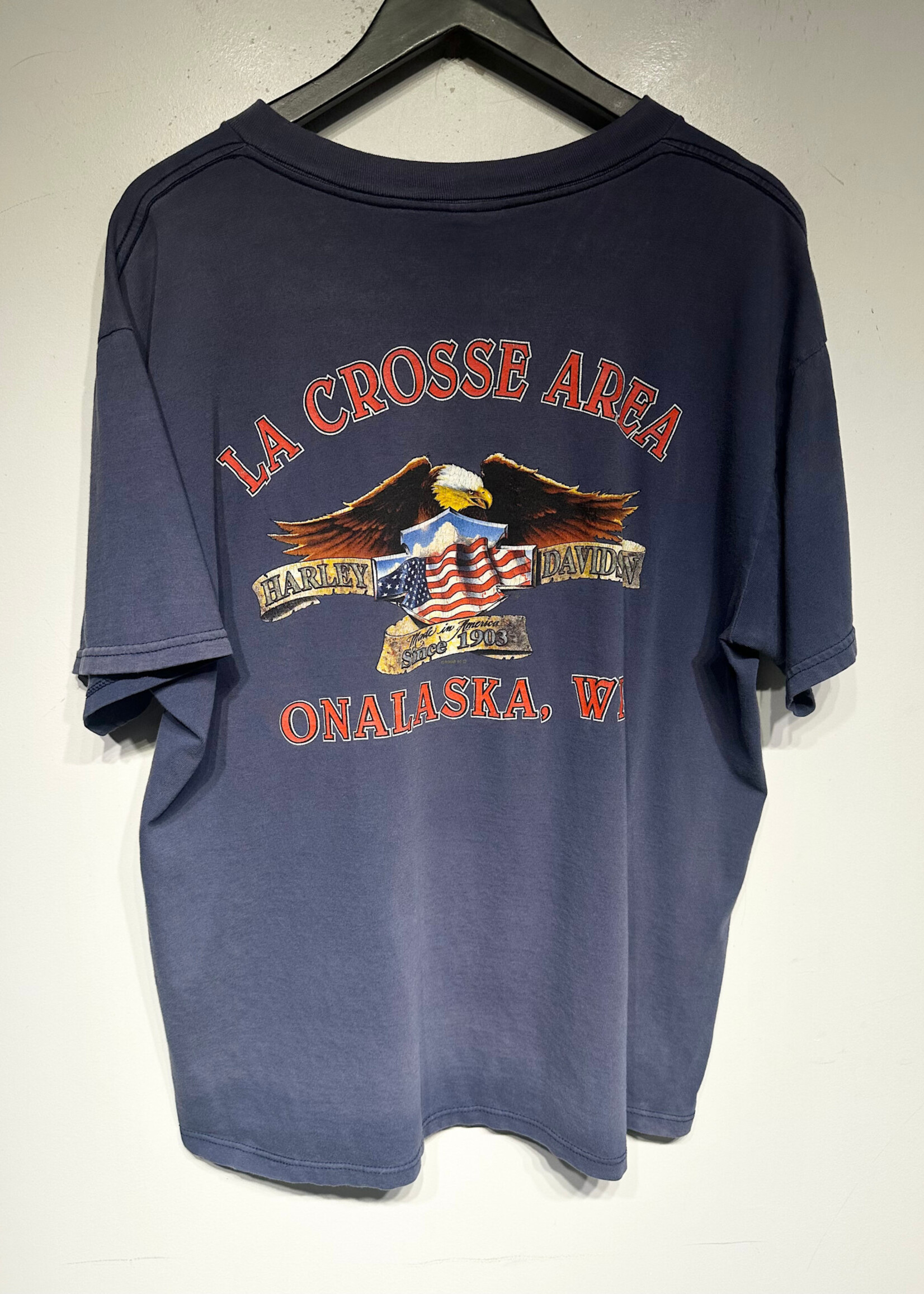 Harley la Cross Area 98 Blue Tee XL AS IS