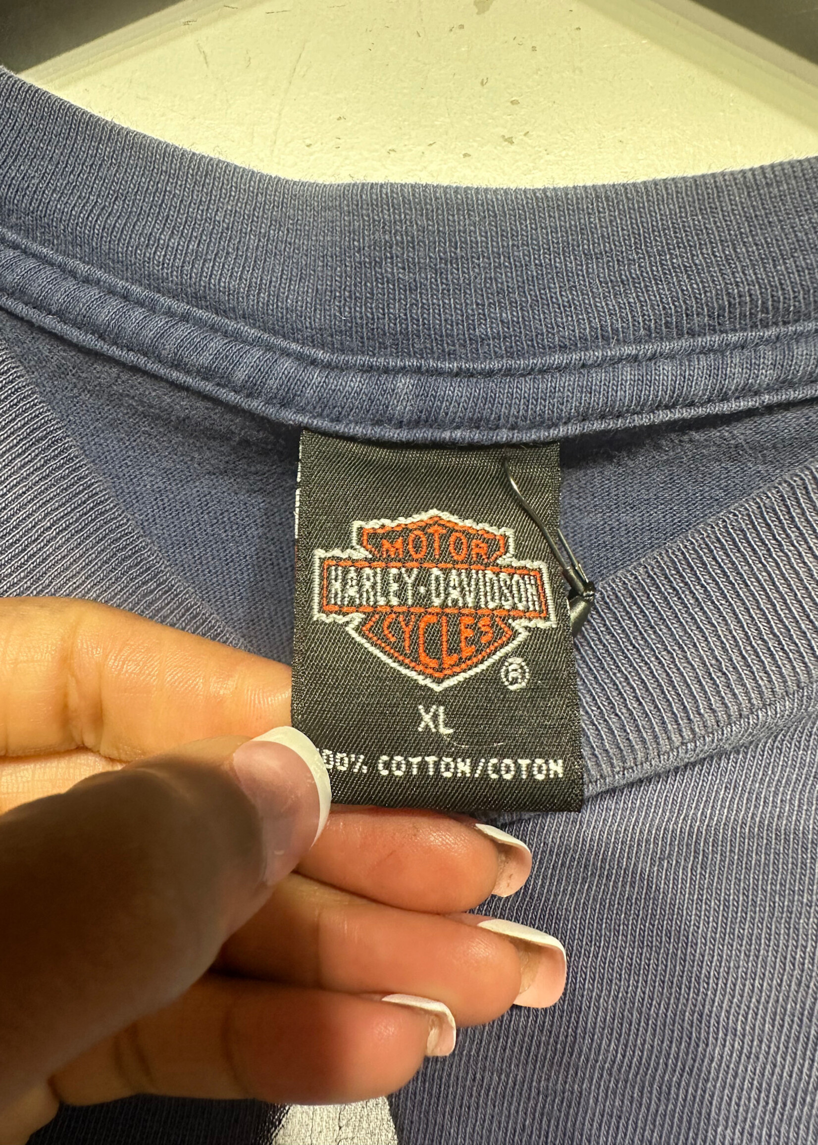 Harley la Cross Area 98 Blue Tee XL AS IS