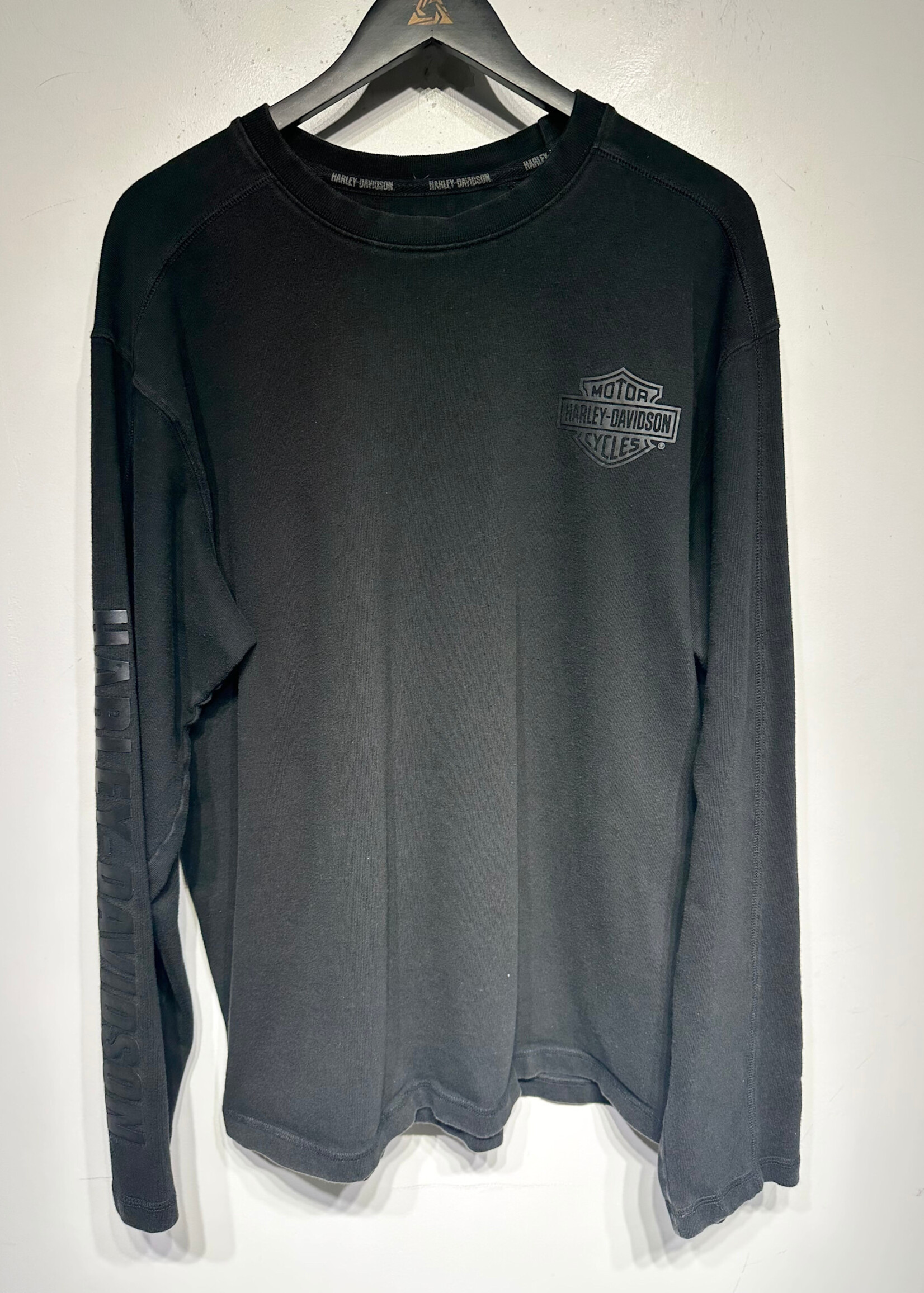 Harley Black Moto Big Hit Logo LS Tee Masc XL