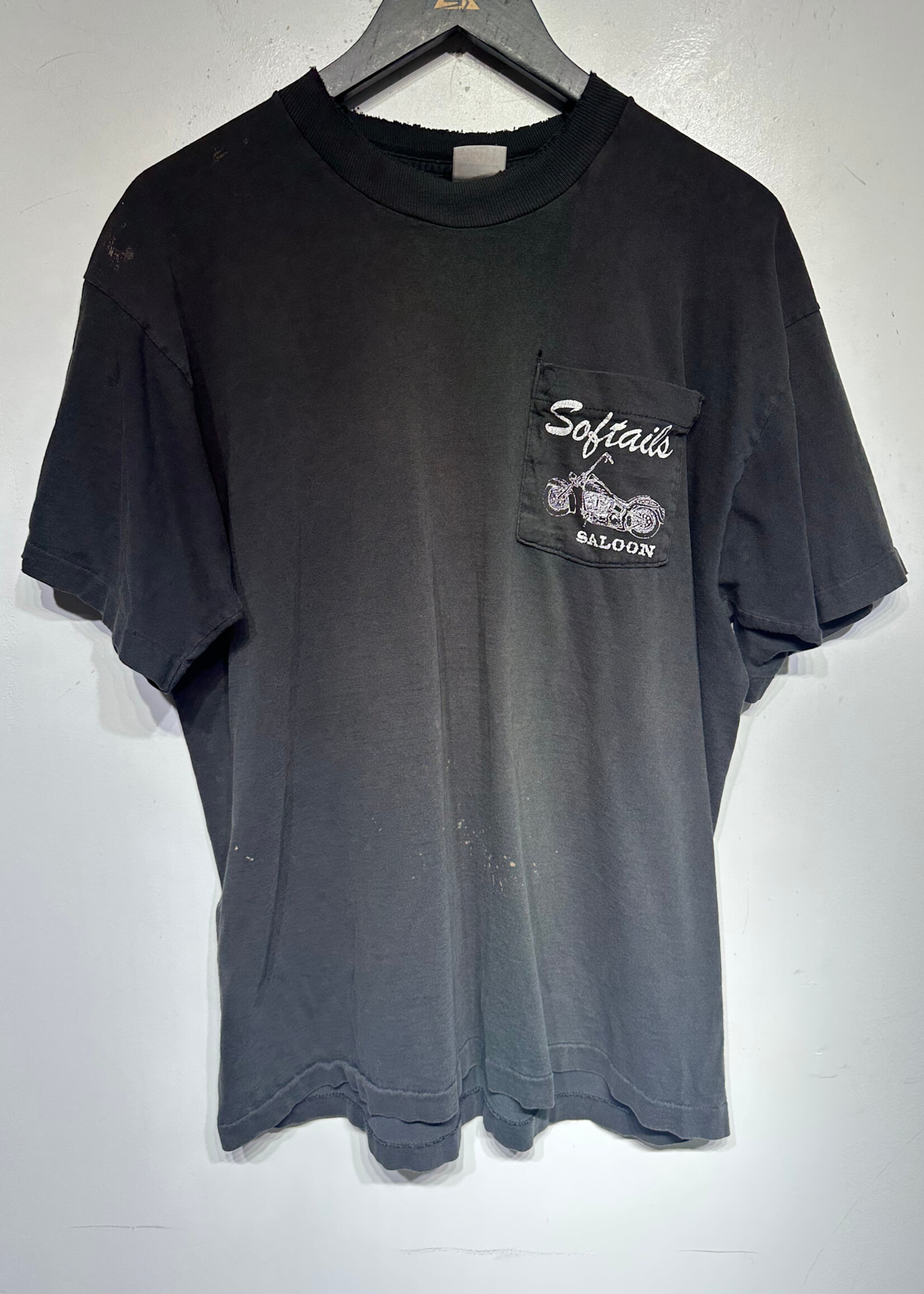 Softail Vintage Black Pocket Tee XL
