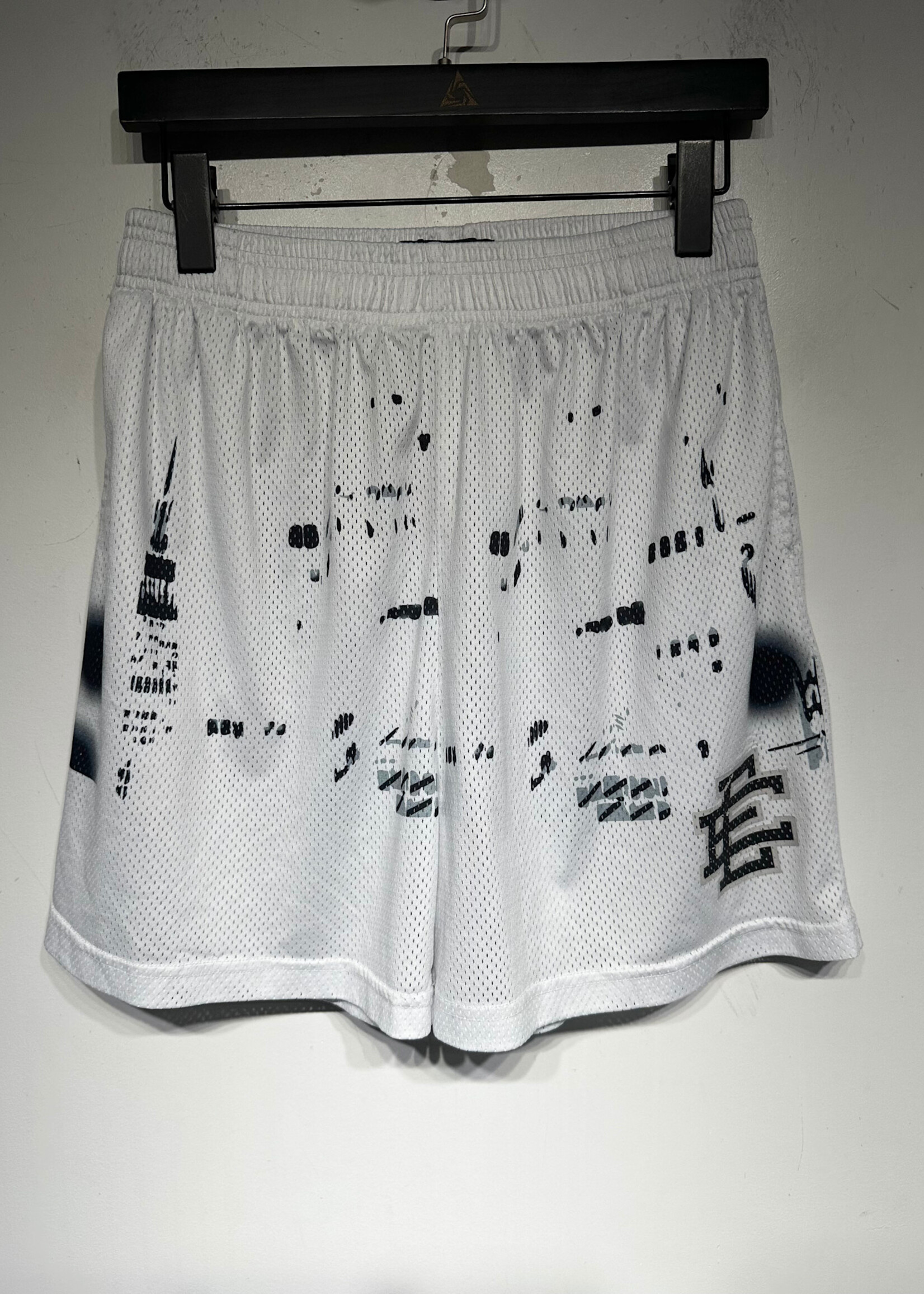 Eric Emannuel White Black Mesh Shorts M/32