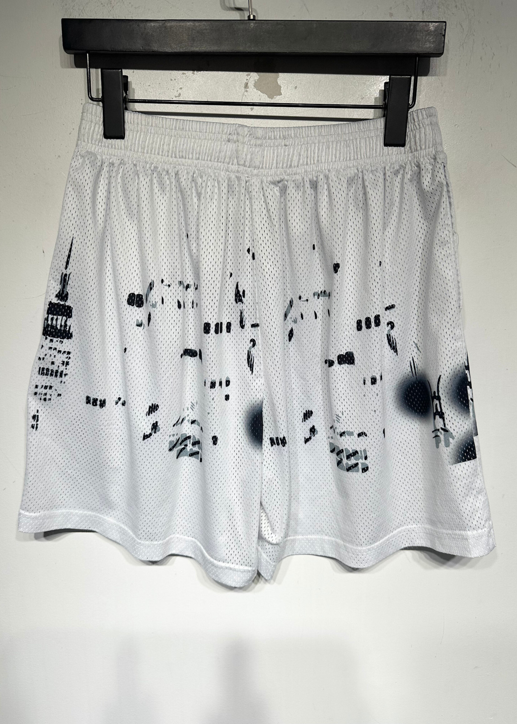 Eric Emannuel White Black Mesh Shorts M/32