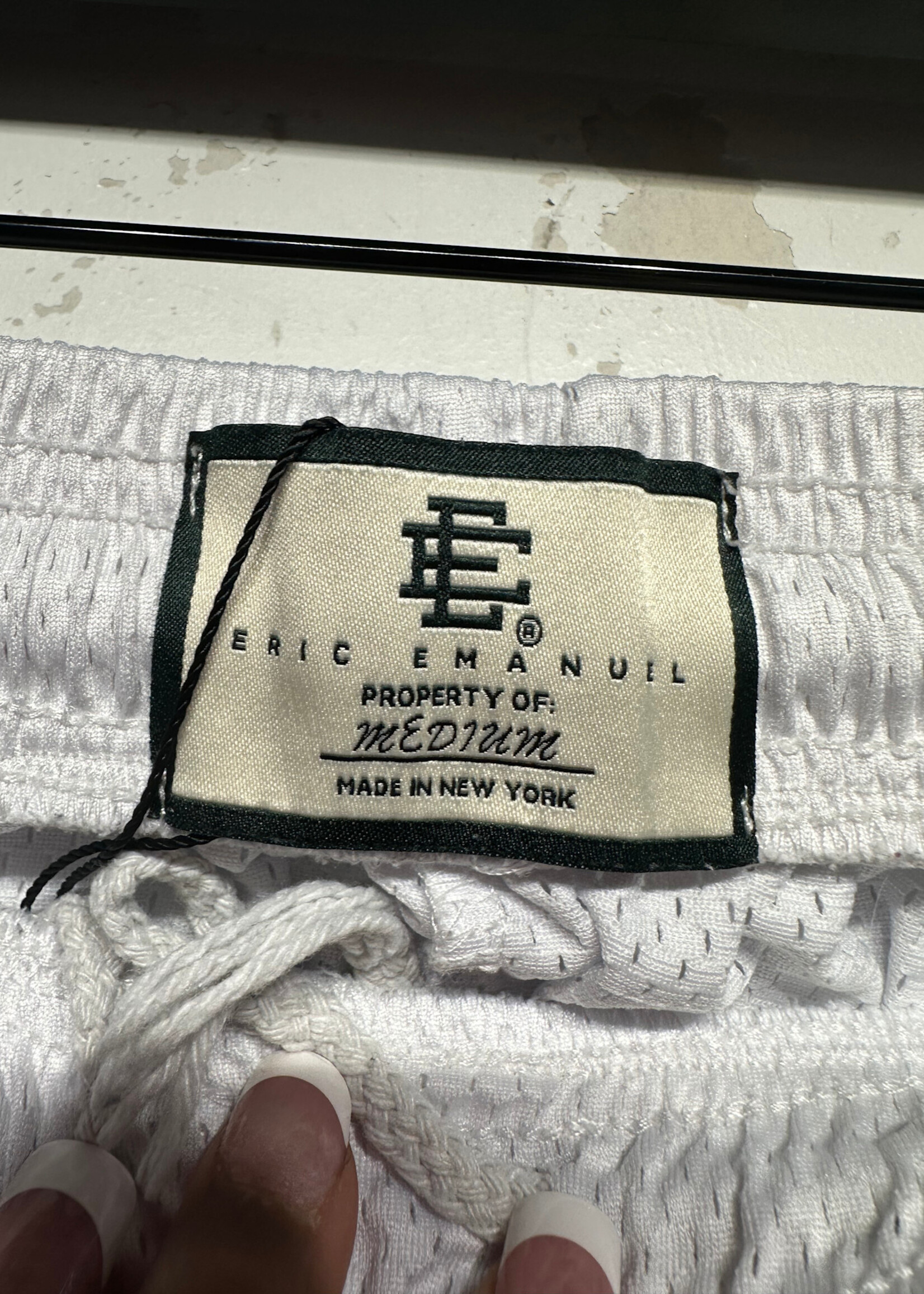 Eric Emannuel White Black Mesh Shorts M/32