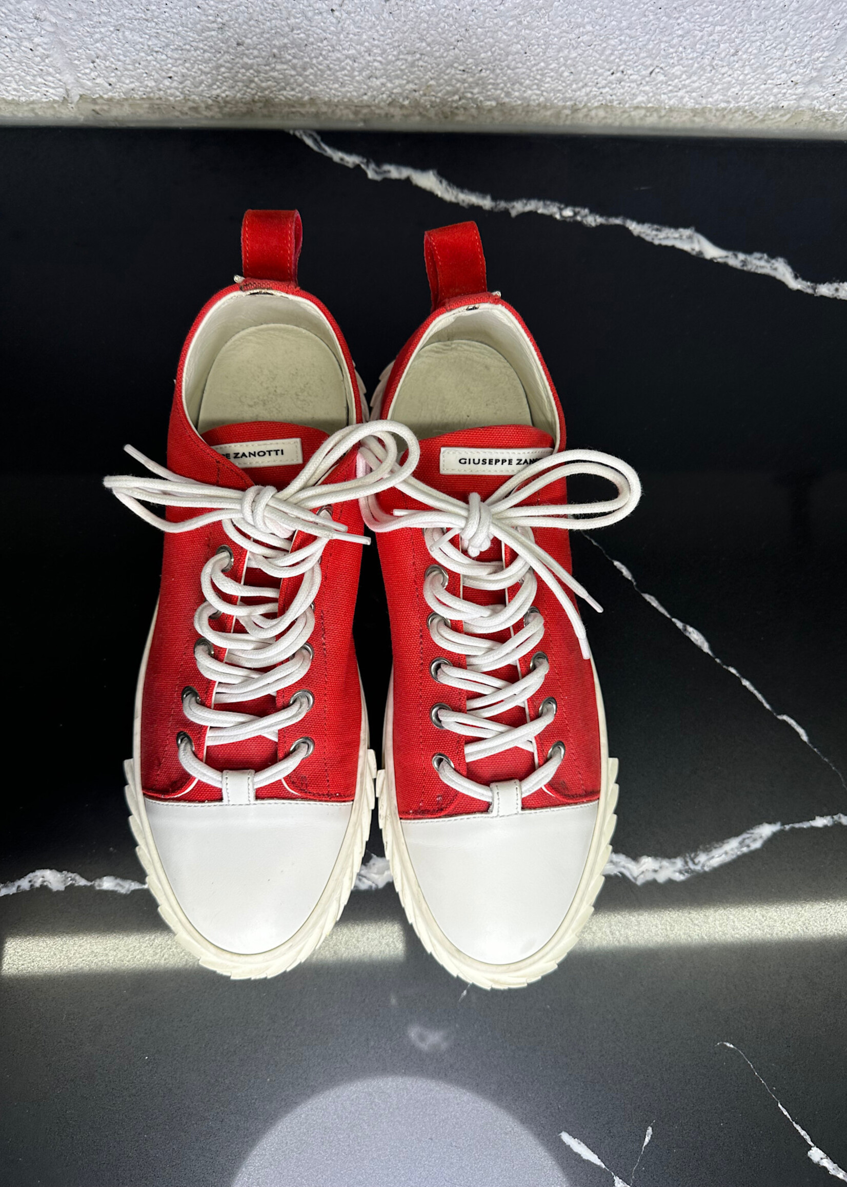 Giuseppe Zanotti Red Canvas Sneakers Masc 11