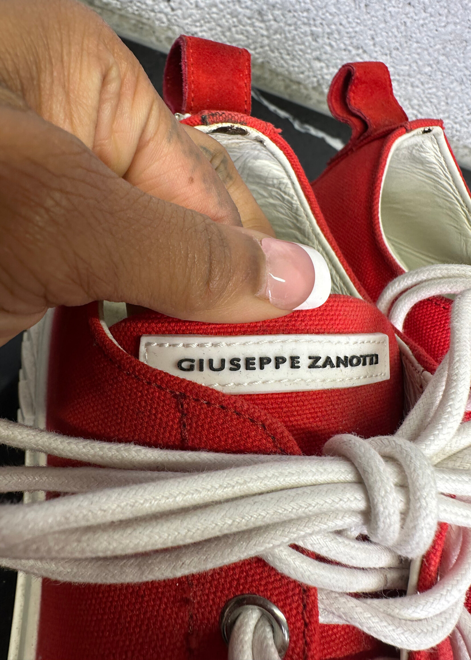 Giuseppe Zanotti Red Canvas Sneakers Masc 11
