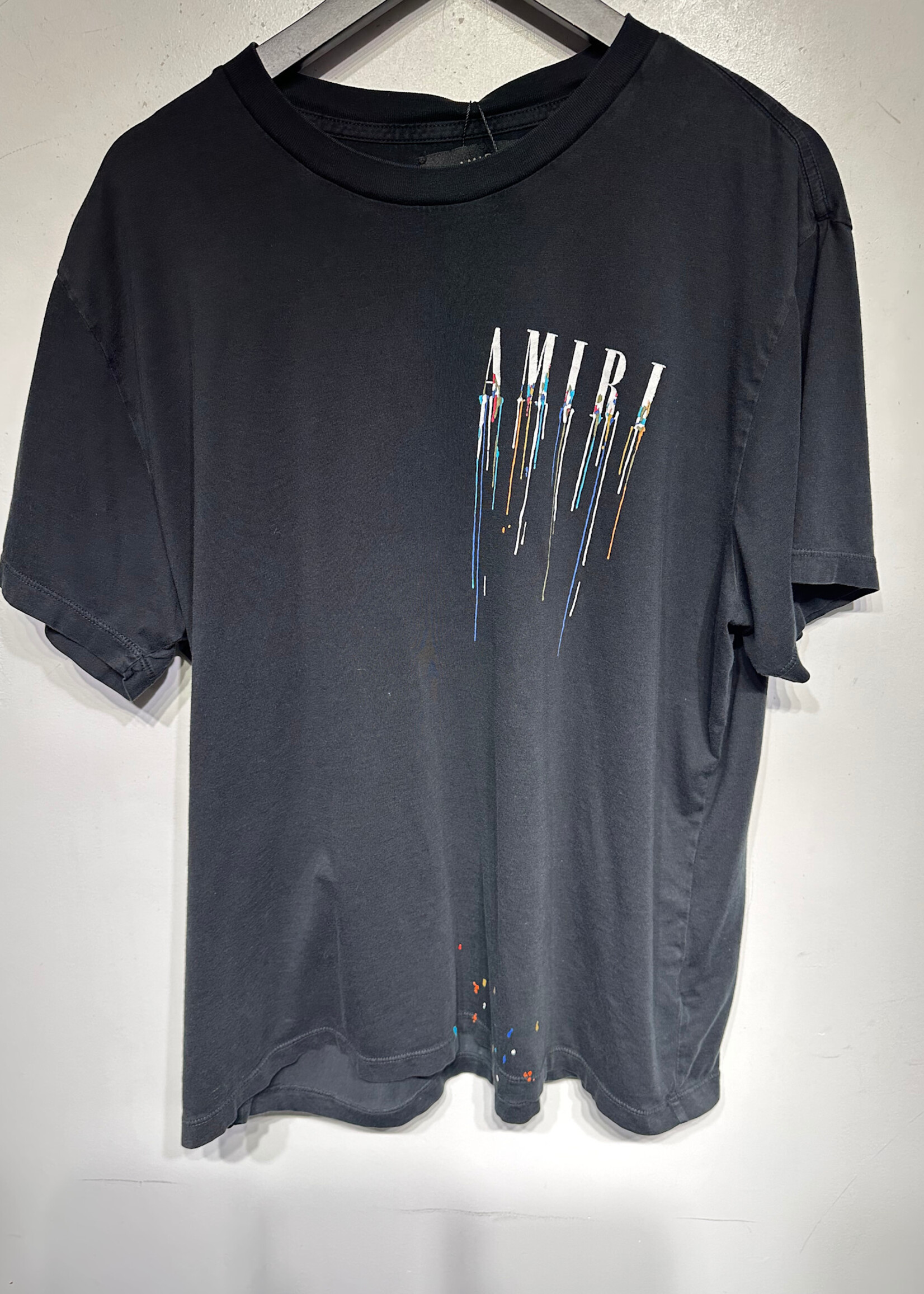 Amiri Paint Dripping Logo Tee L