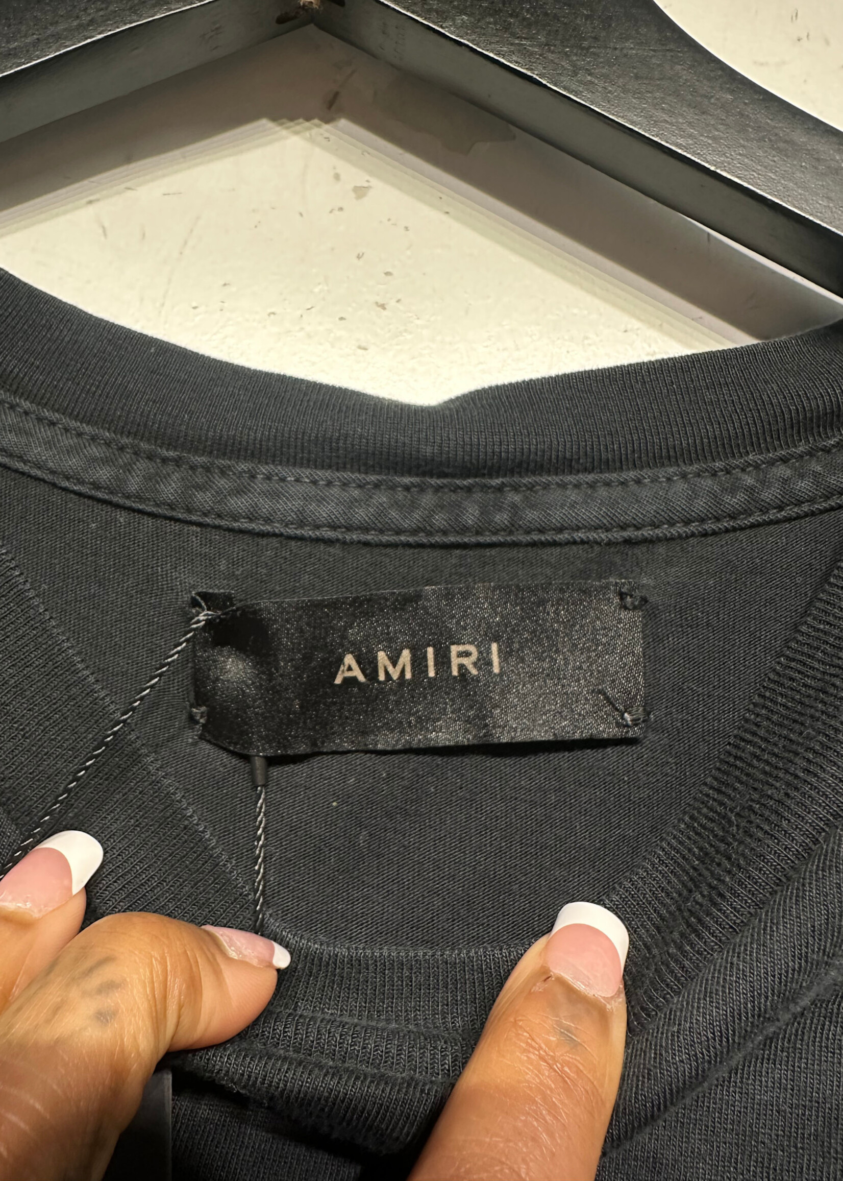 Amiri Paint Dripping Logo Tee L