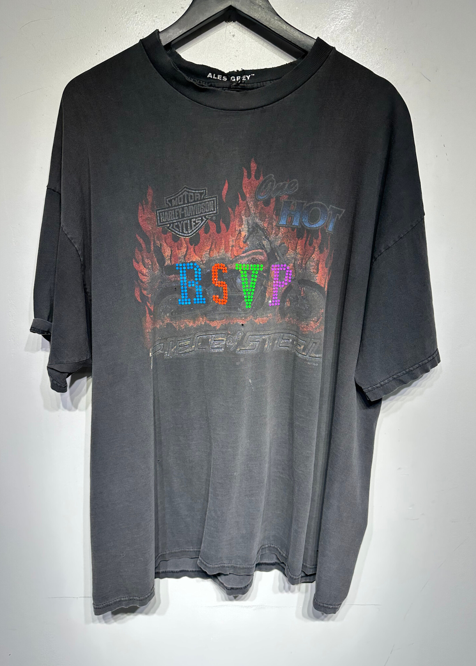RSVP Gallery Harley Rhinestone Moto Tee XXL