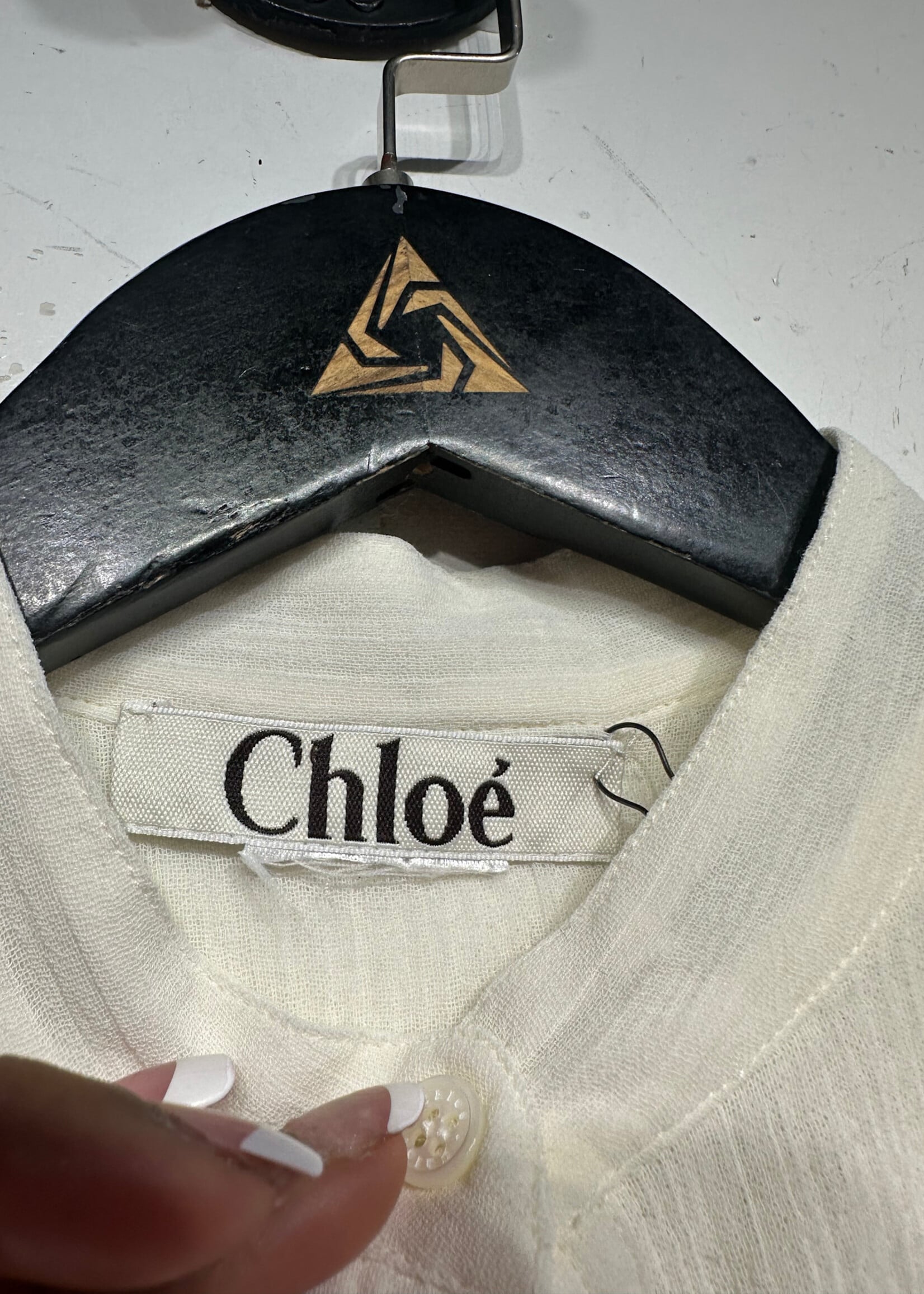 Chloe White Sheer Sleeveless BU Fem M
