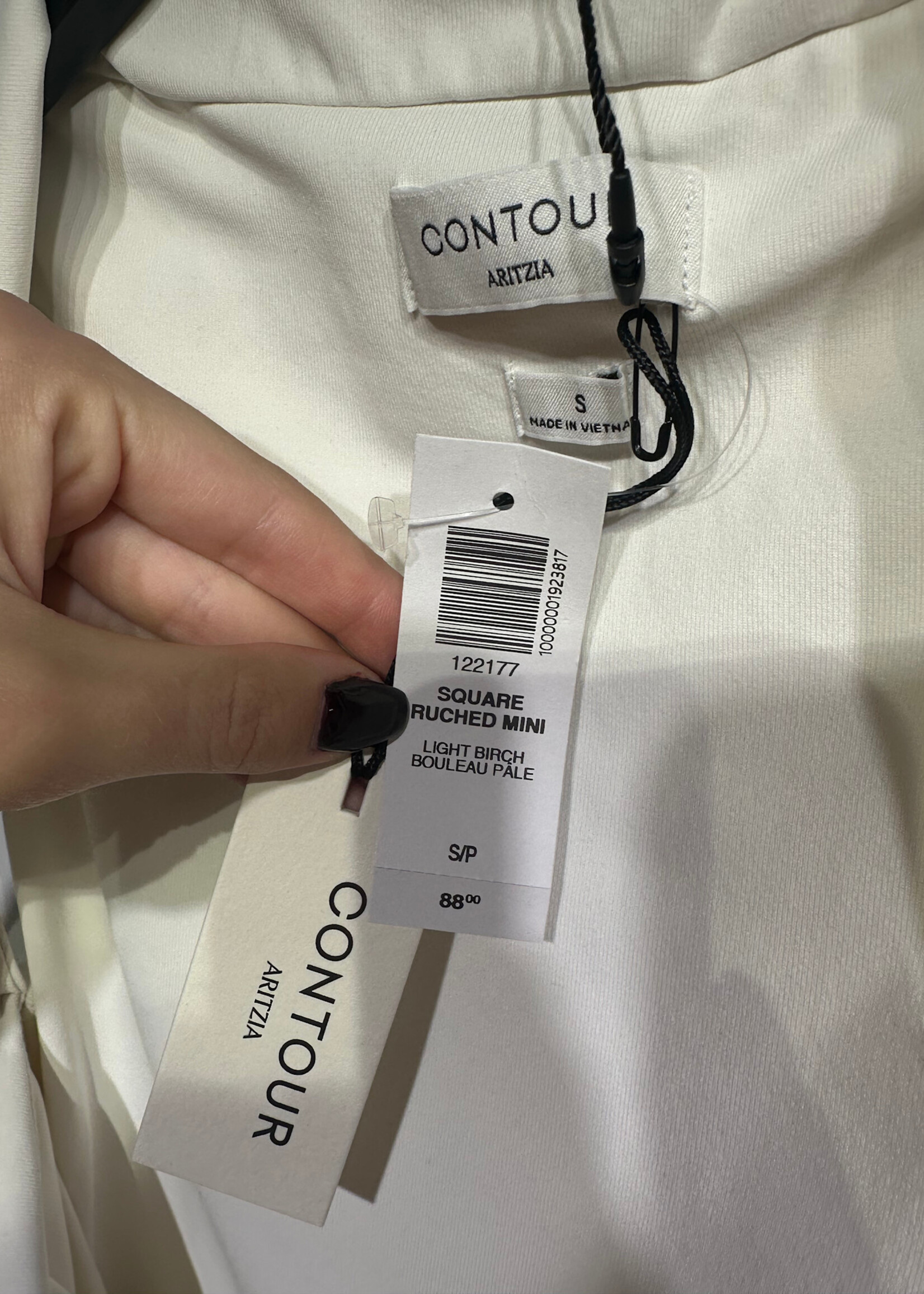 Contour Artizia NWT White Ruched Dress S