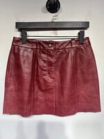 Express Vintage Red Leather Mini Skirt 28