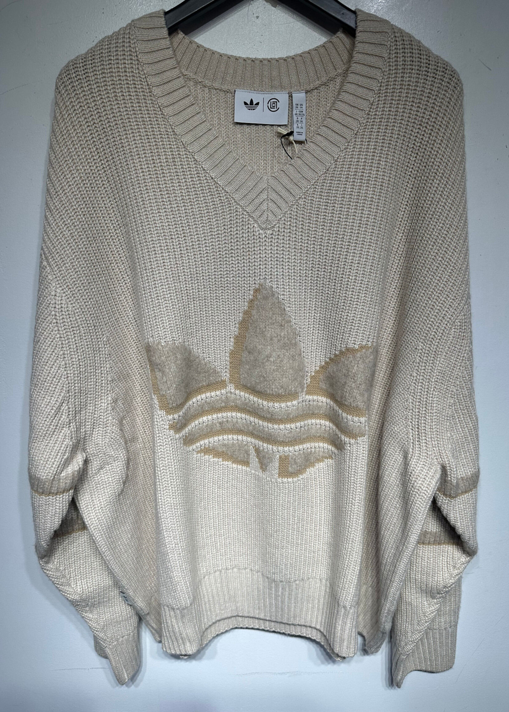 NWT Adidas x Clot Knit V Neck Sweater XXL