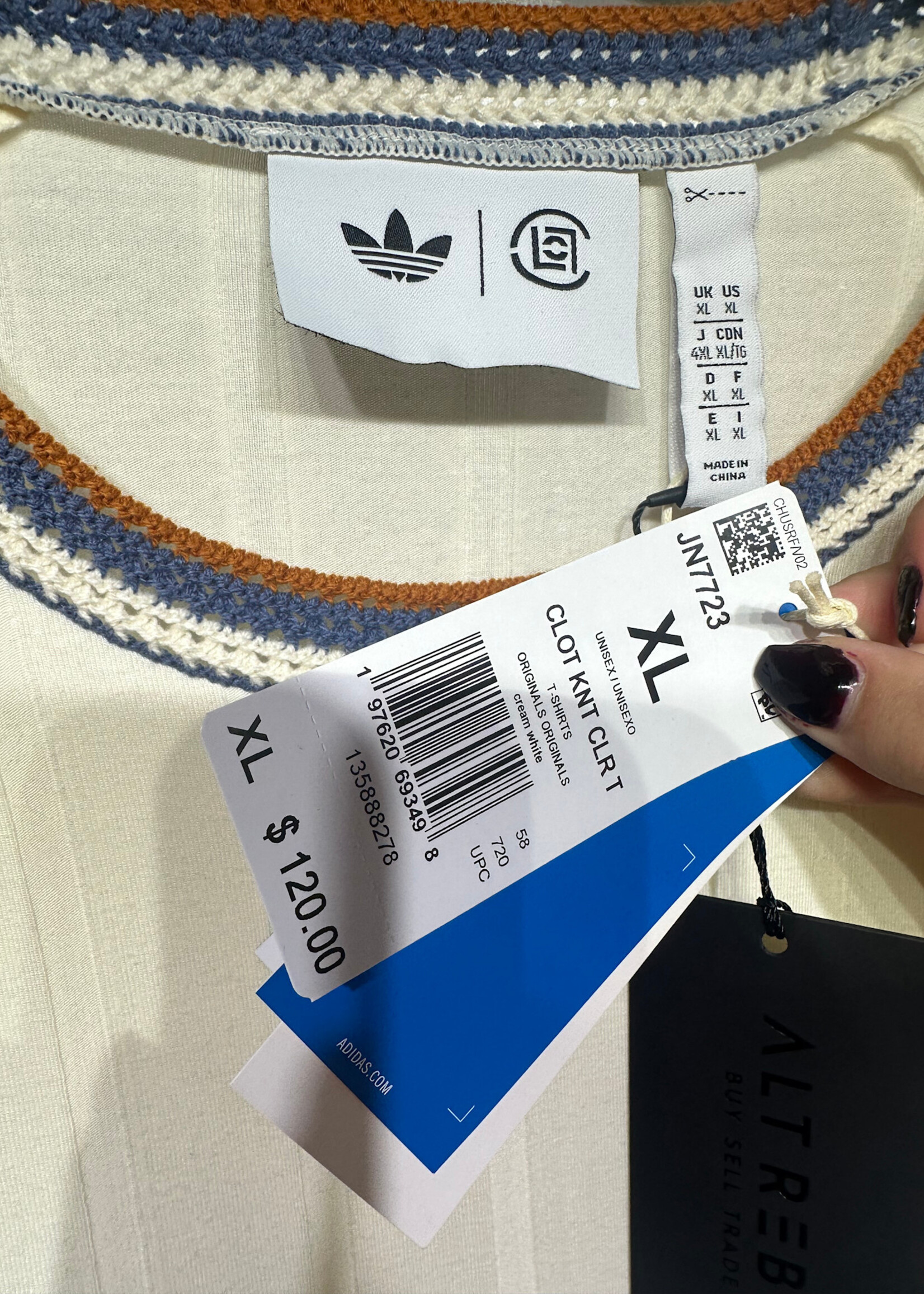 NWT Adidas x Clot Cream Knit Tee XL