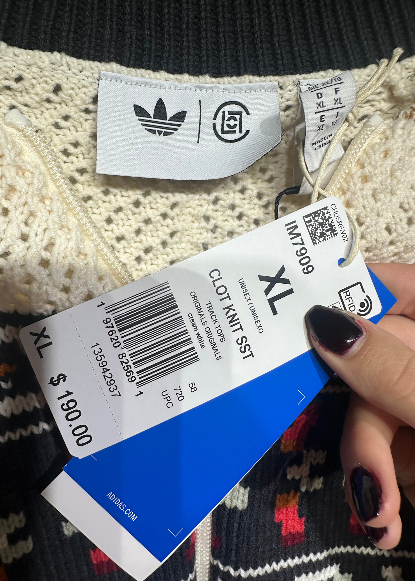 NWT Adidas x Clot Knit Zip Jacket XL