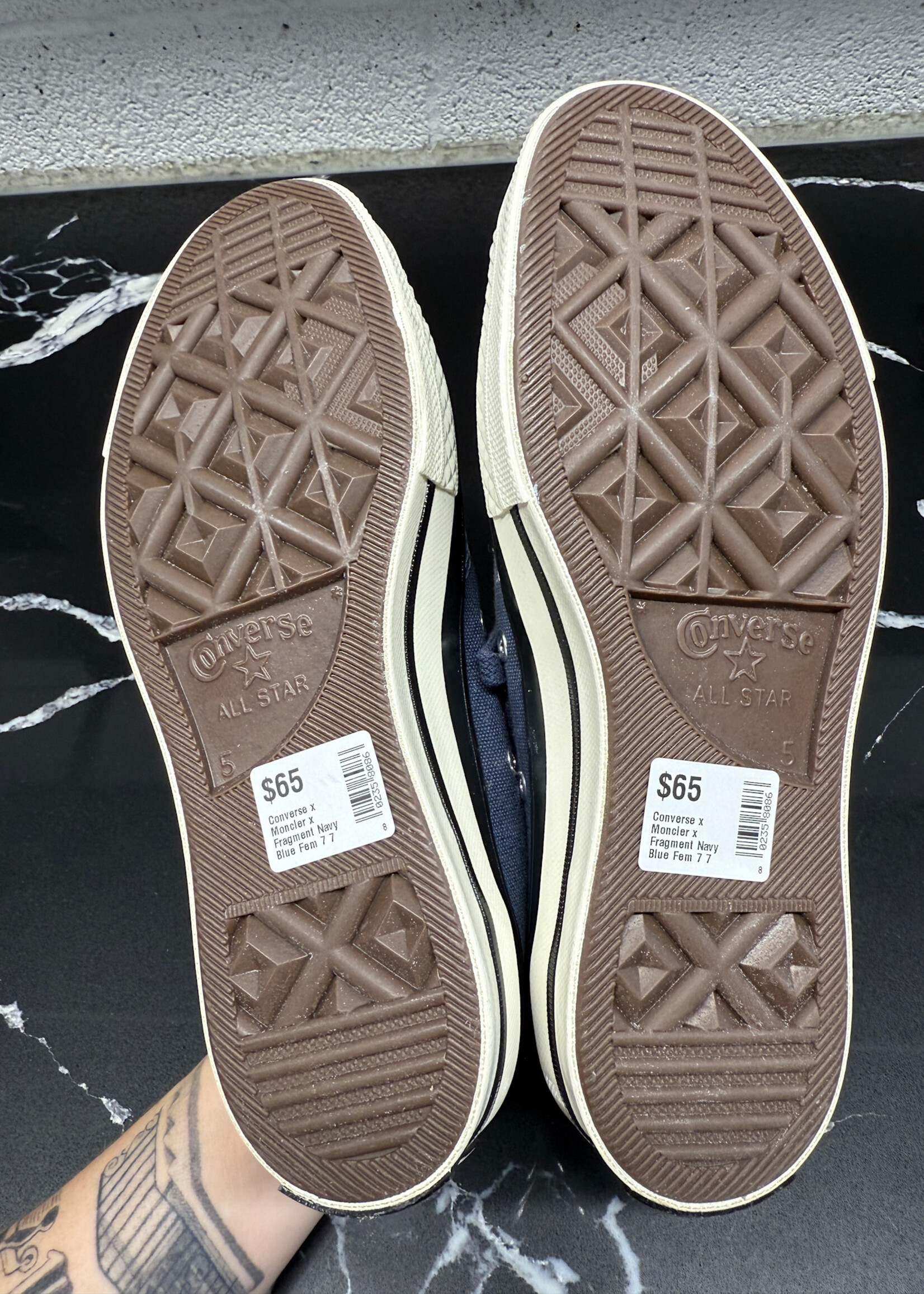 Converse x Moncler x Fragment Navy Blue Fem 7