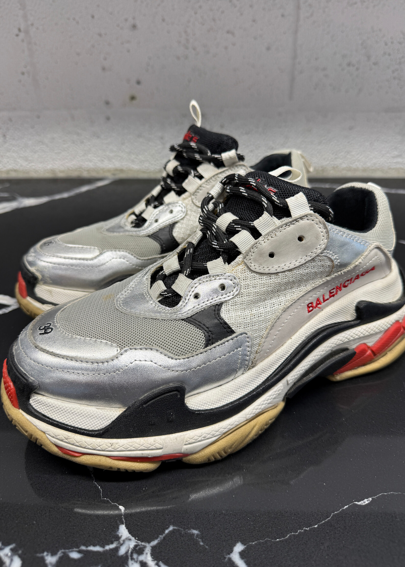 Balenciaga Triple S Silver Black 39/8.5 AS IS