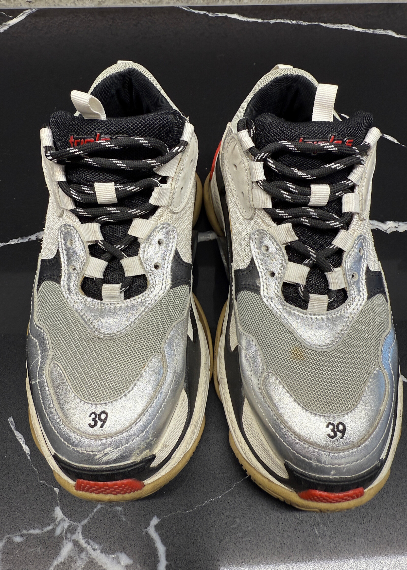 Balenciaga Triple S Silver Black 39/8.5 AS IS