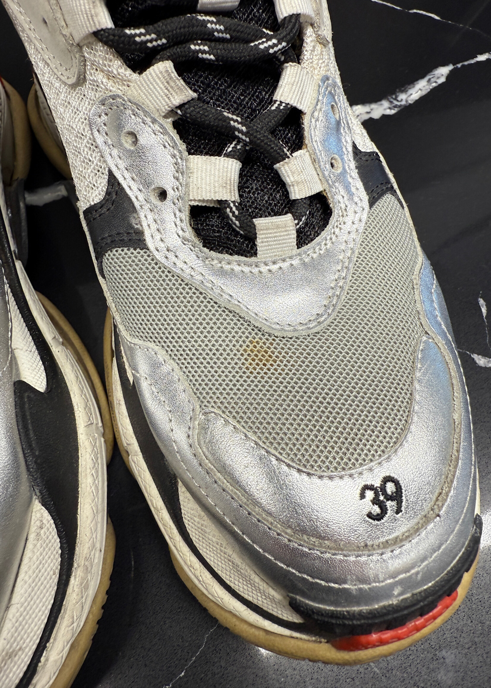 Balenciaga Triple S Silver Black 39/8.5 AS IS