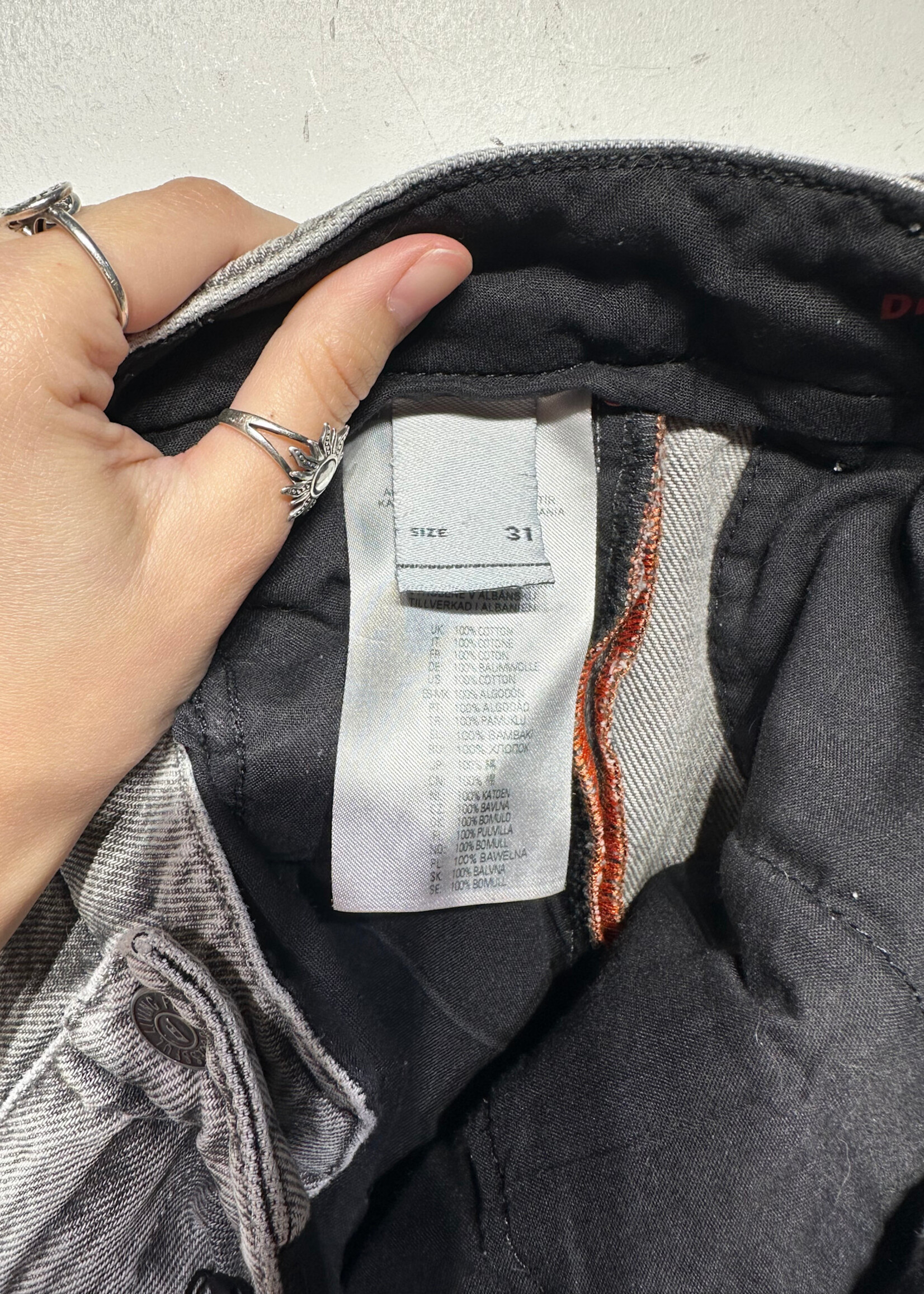 Diesel Front Seam Grey Jeans Masc 31