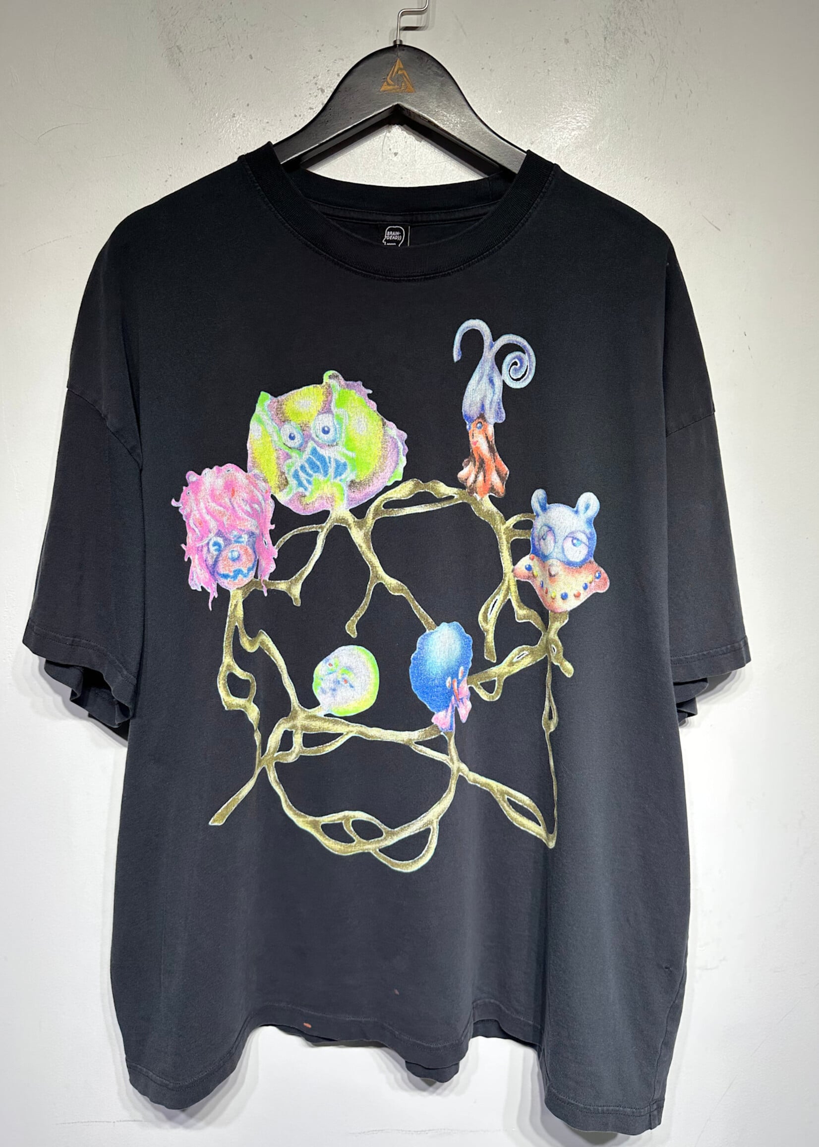 Brain Dead Black Character Organism Tee XXL As Is
