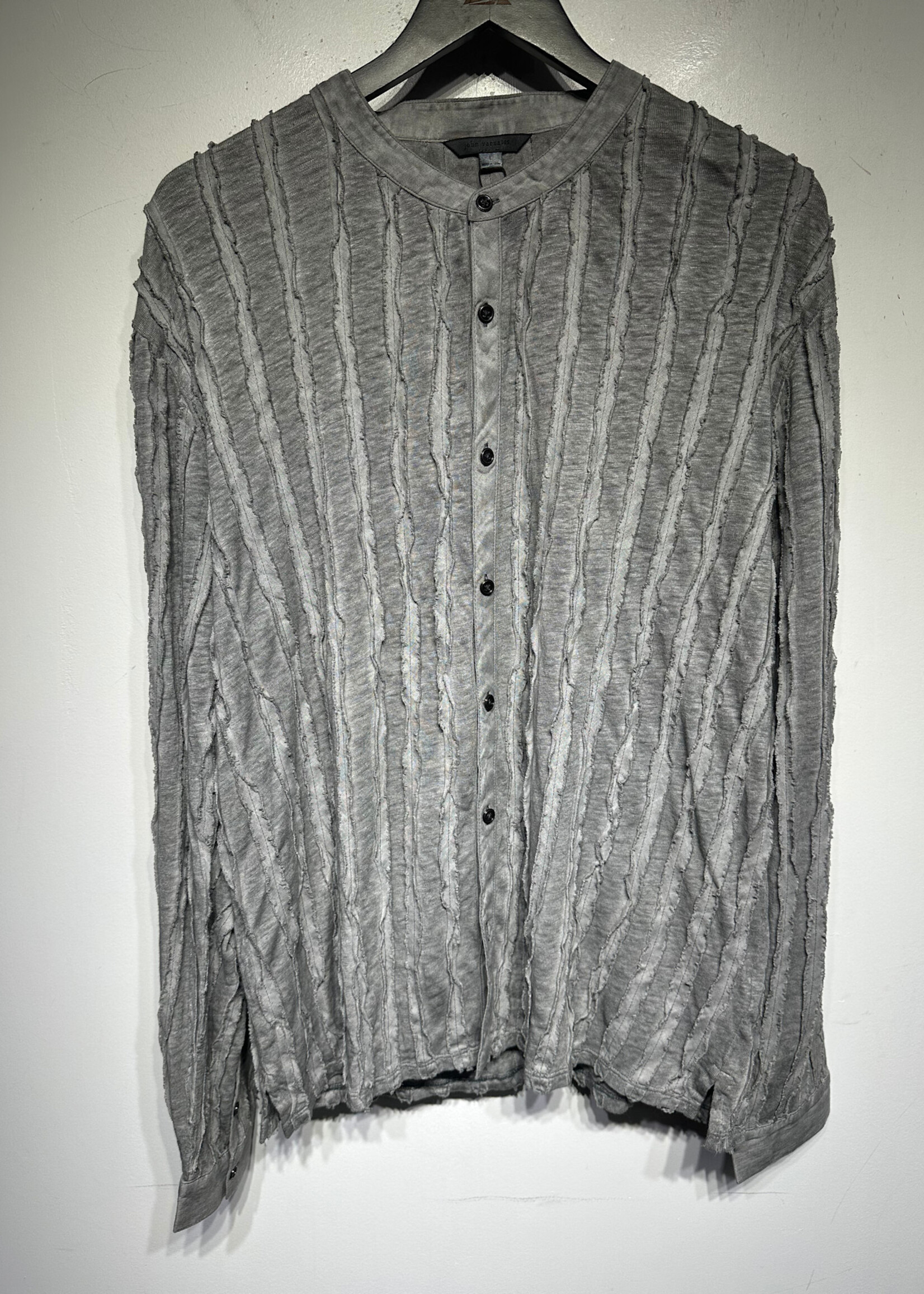 John Varvatos NWT Grey Raw Hem Detail BU L