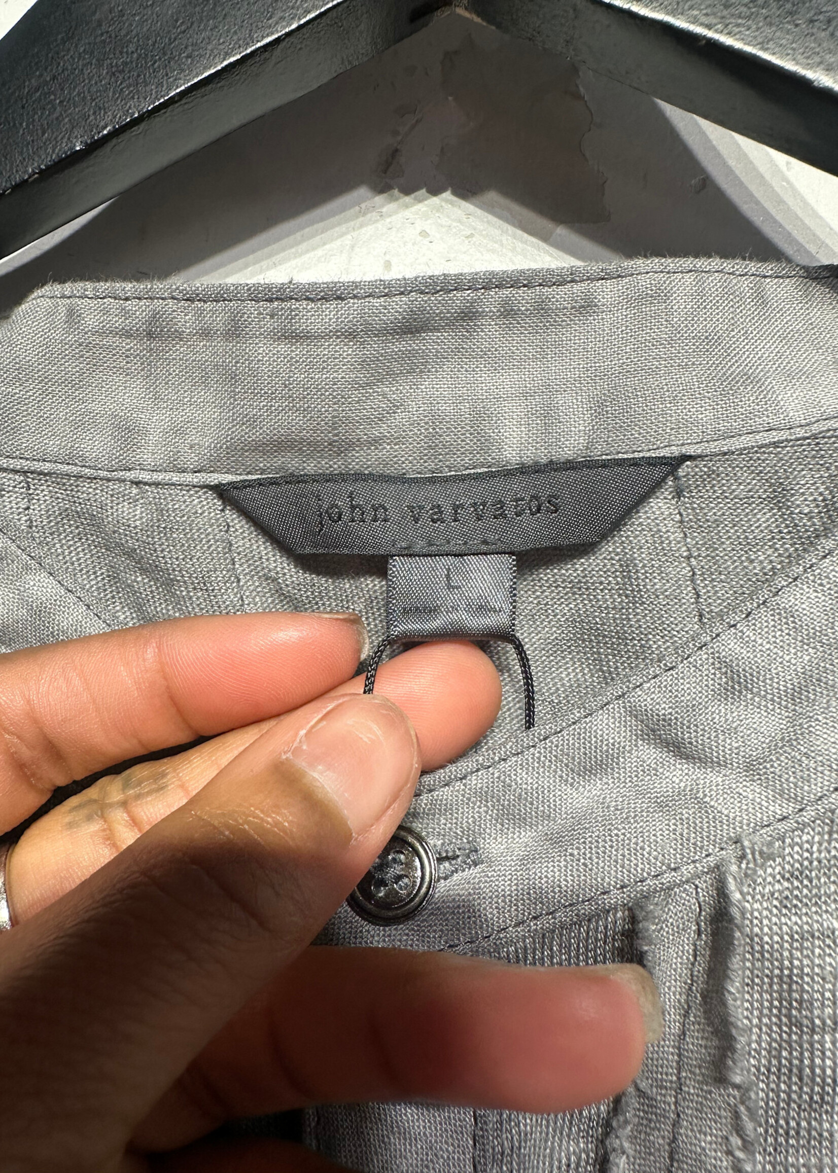 John Varvatos NWT Grey Raw Hem Detail BU L