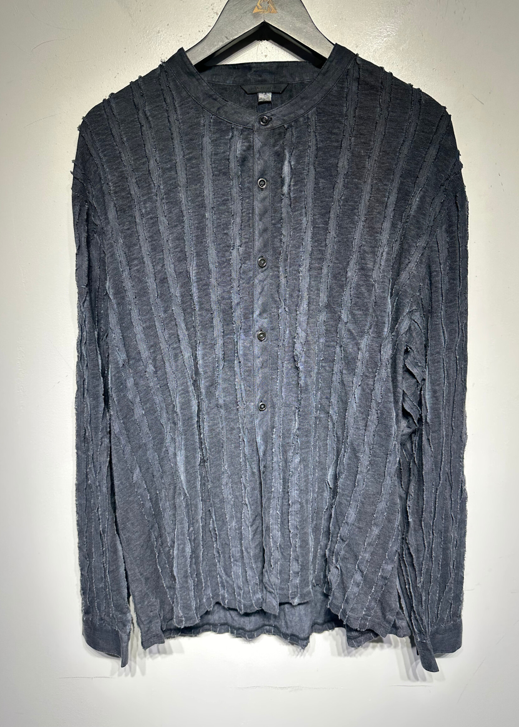 John Varvatos NWT Black Raw Hem Detail BU L