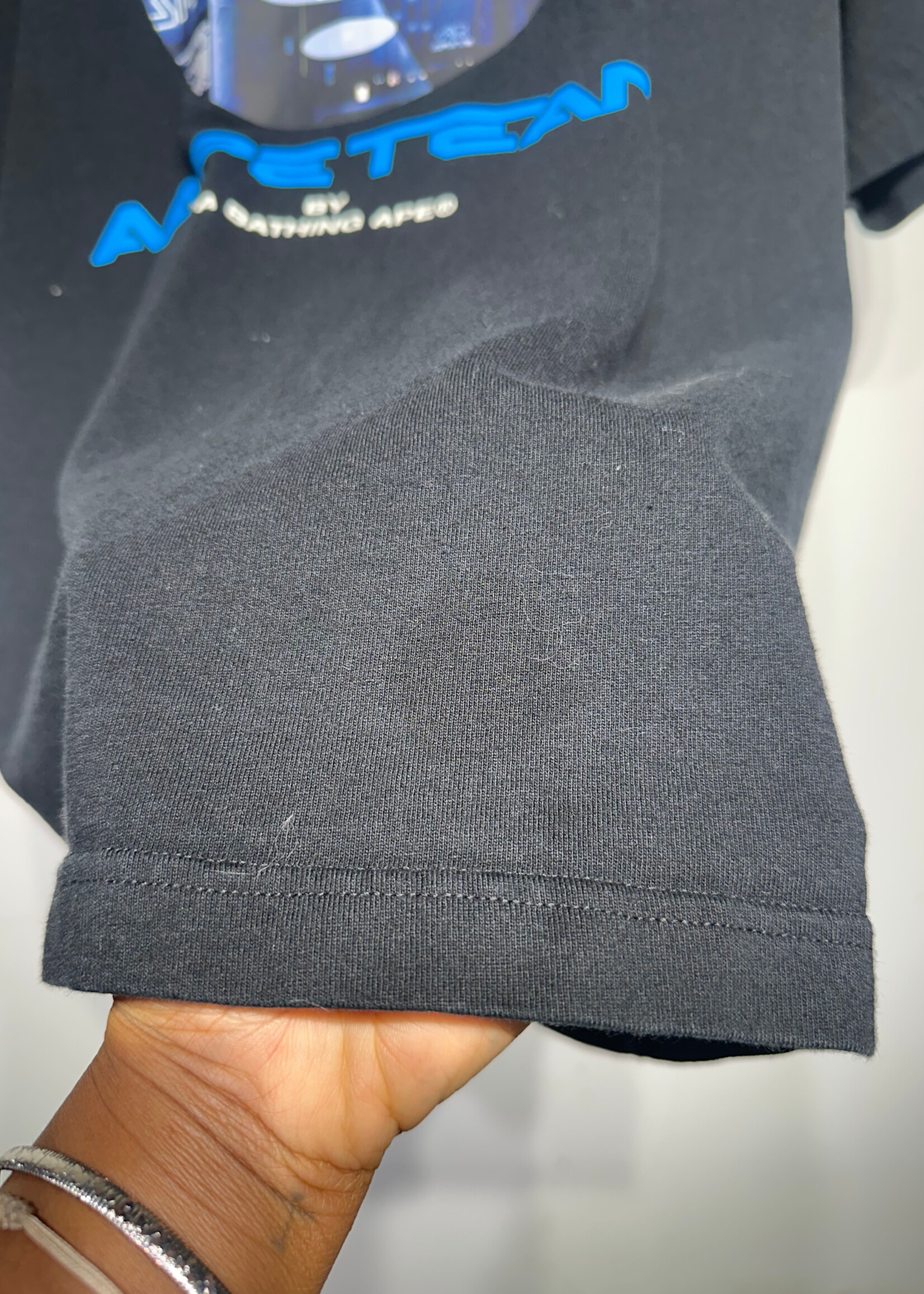 AAPE Team Black Moon Head Tee L
