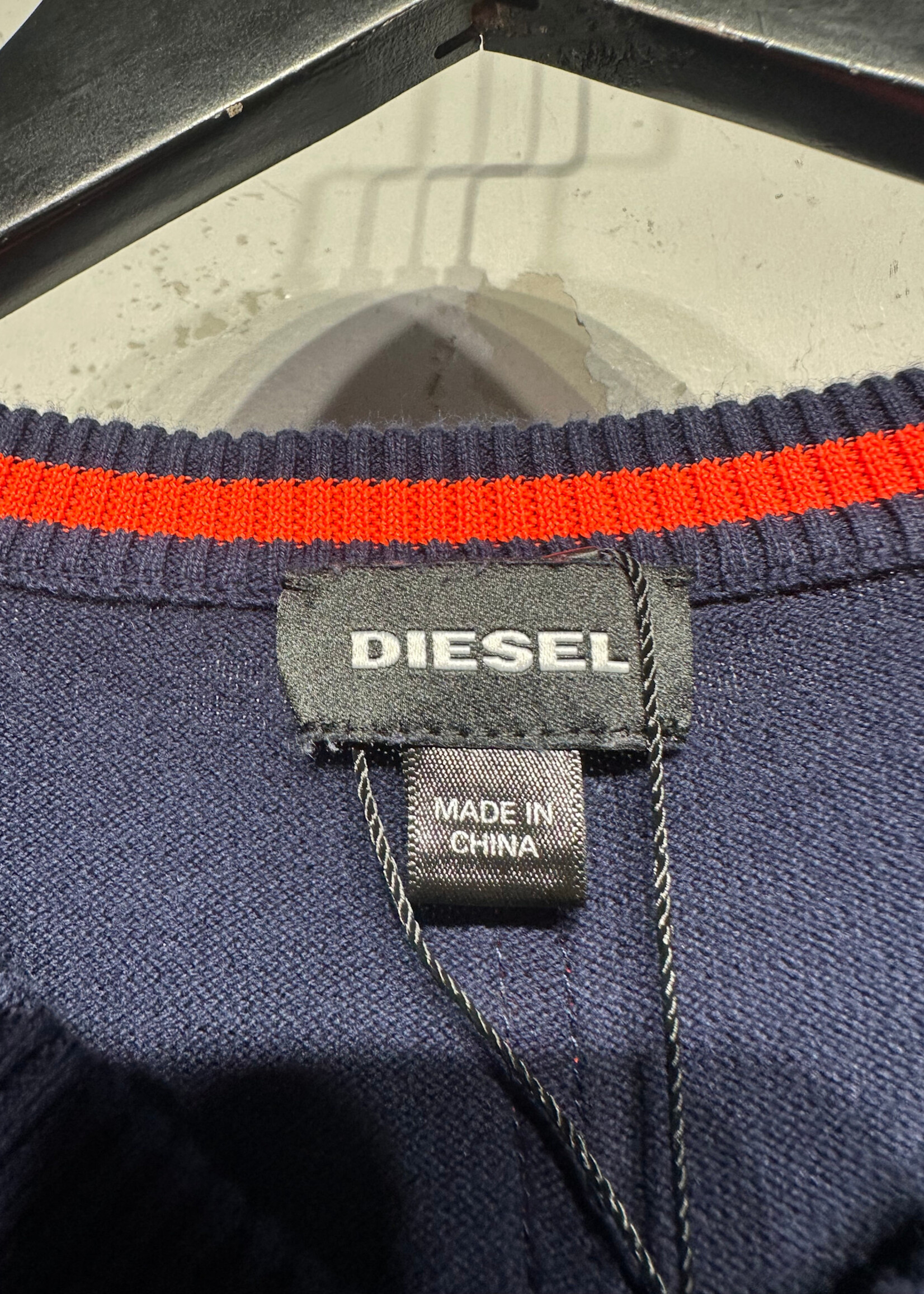 Diesel V Neck Sweater Navy Masc L