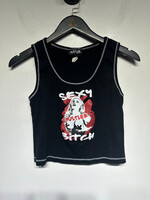 HUSTLER BLACK TANK GIRL GRAPHIC FEM M