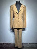 XOXO Tan Thin Suit Jacket Pant Set S Fem