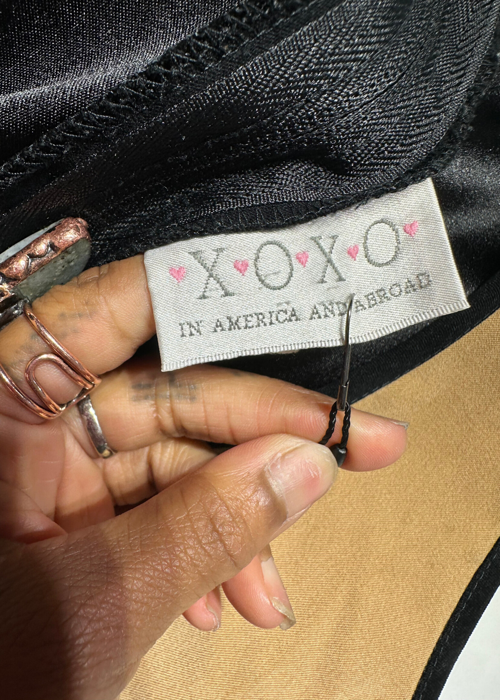 XOXO Black Brown Tank Mini Skirt 27/S