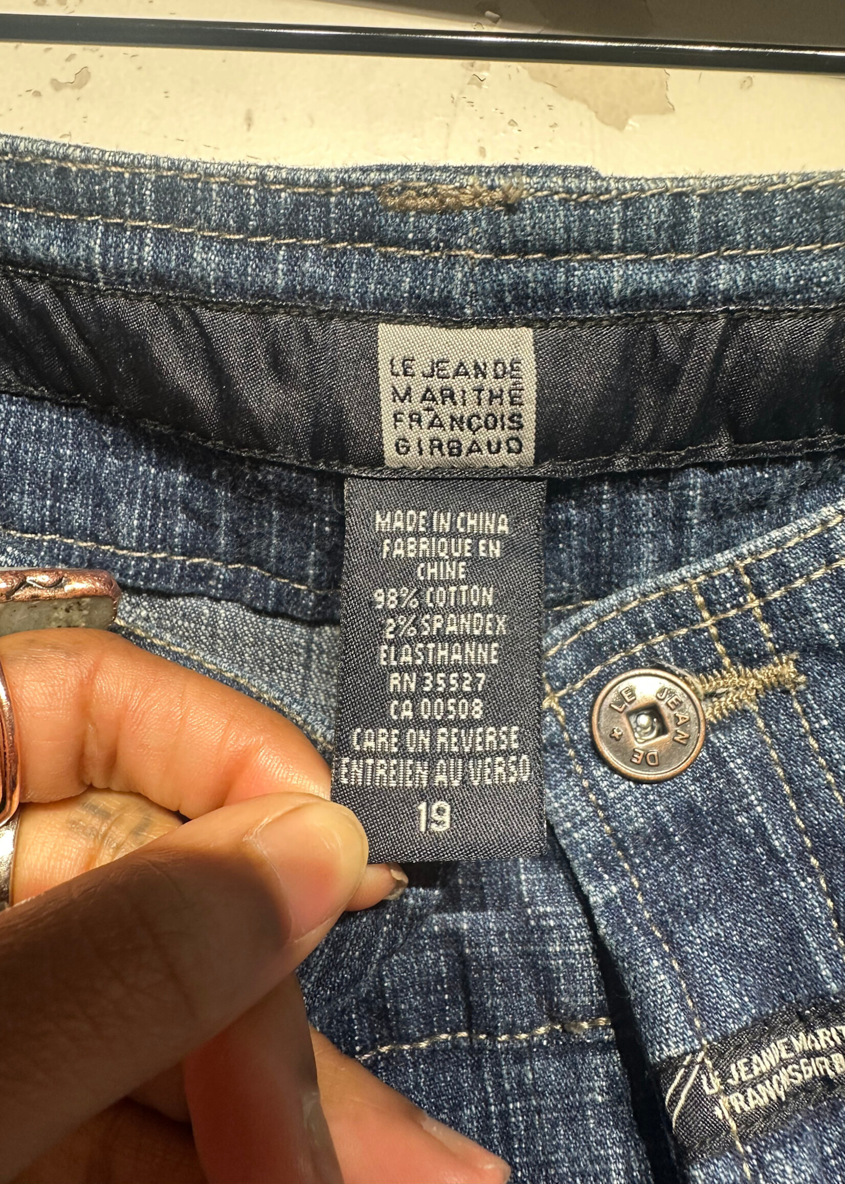 Girbaud 90s Snap Button Bottom Jeans Fem 33 AS IS