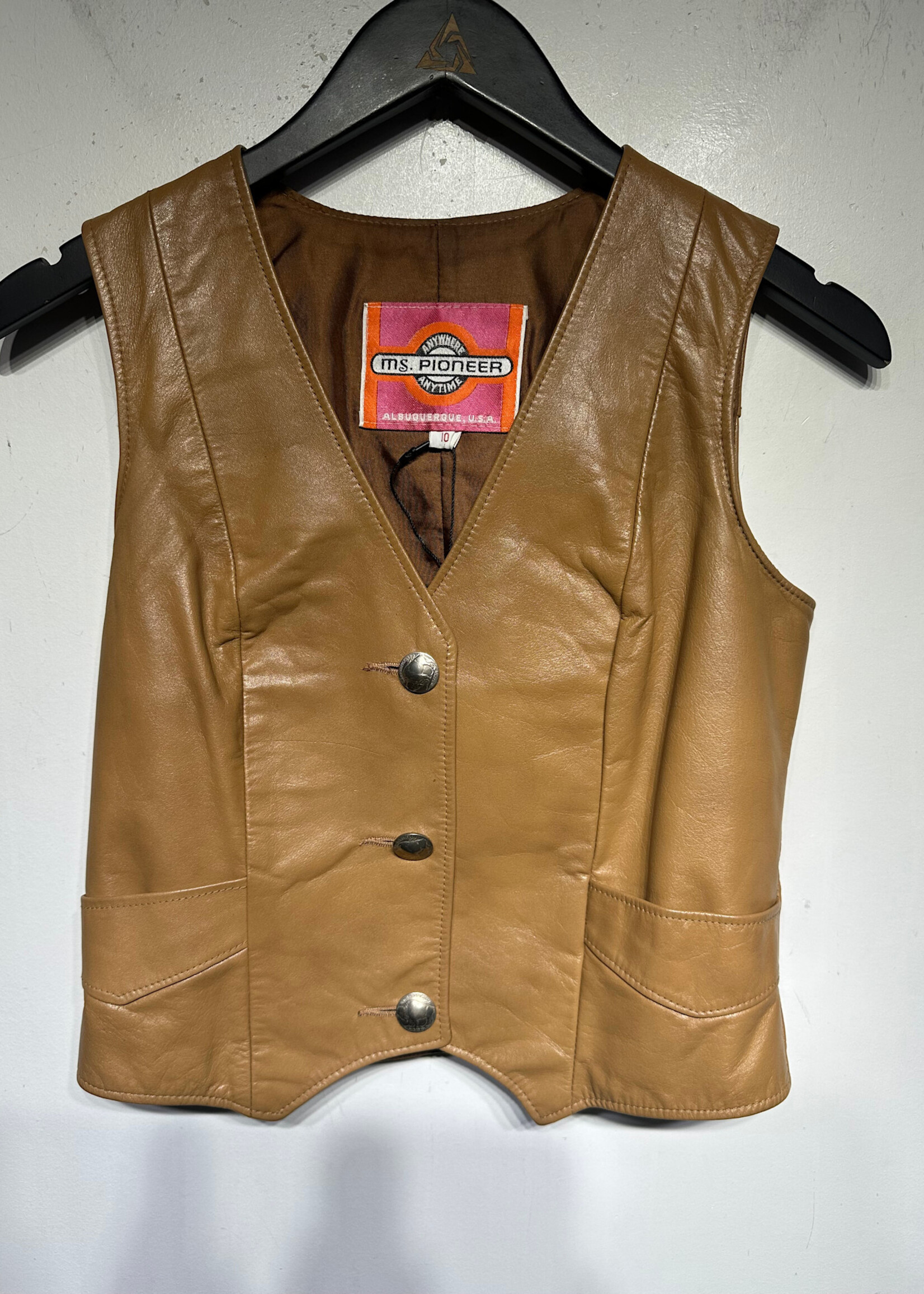 Ms Pioneer Brown  Leather B/U Vest M/L