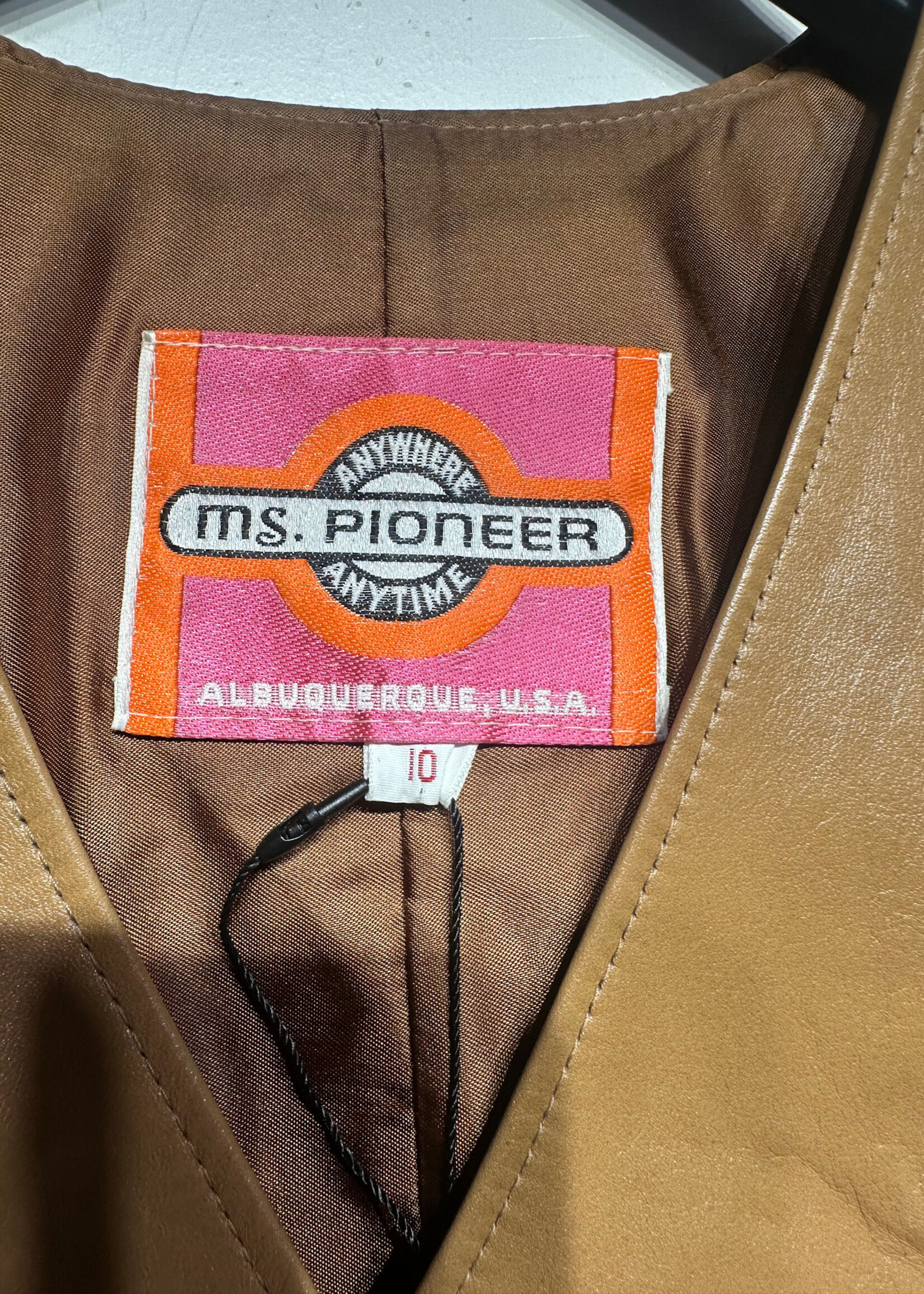 Ms Pioneer Brown  Leather B/U Vest M/L