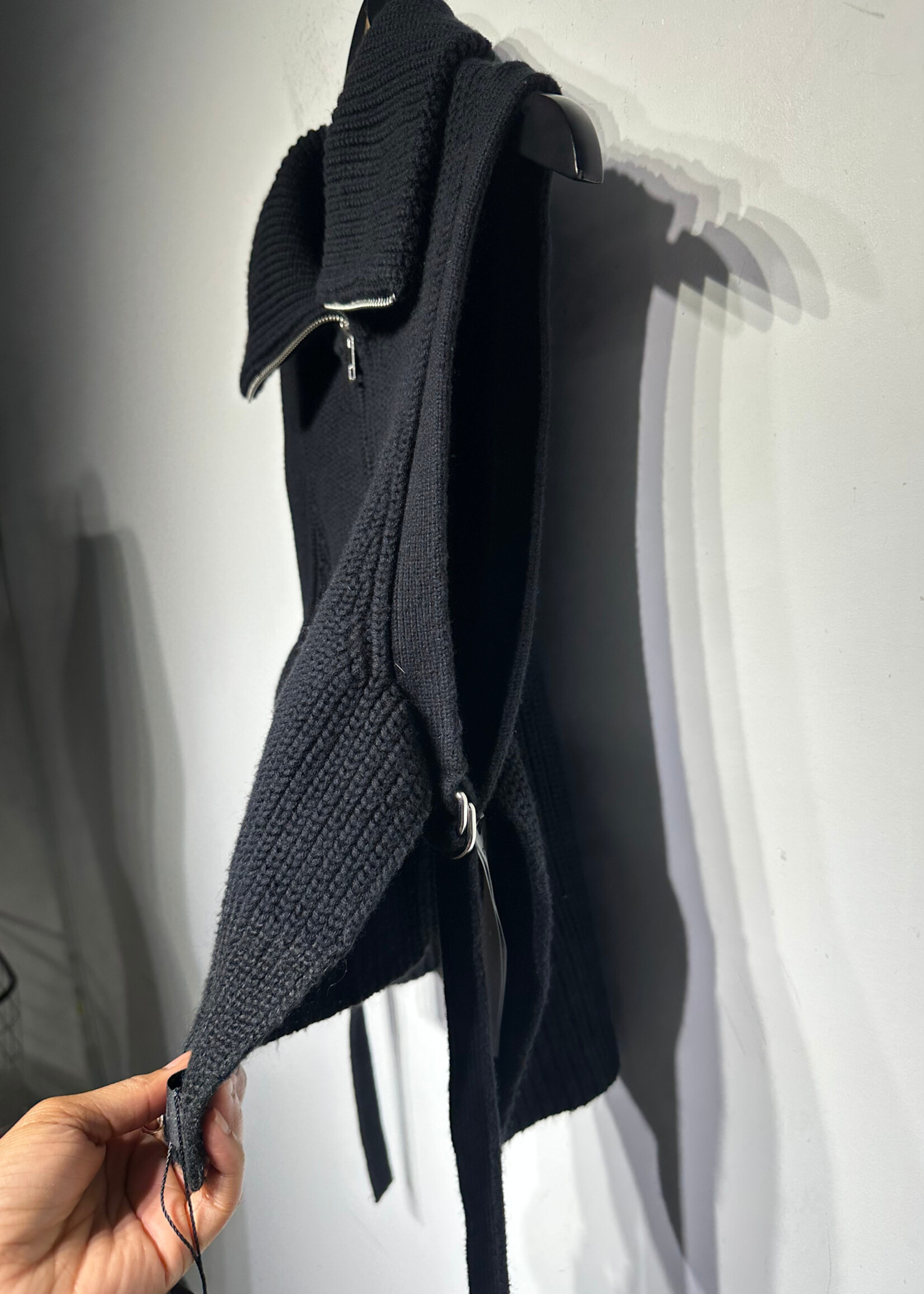 Diesel Black Knit Side Cut Top Fem M