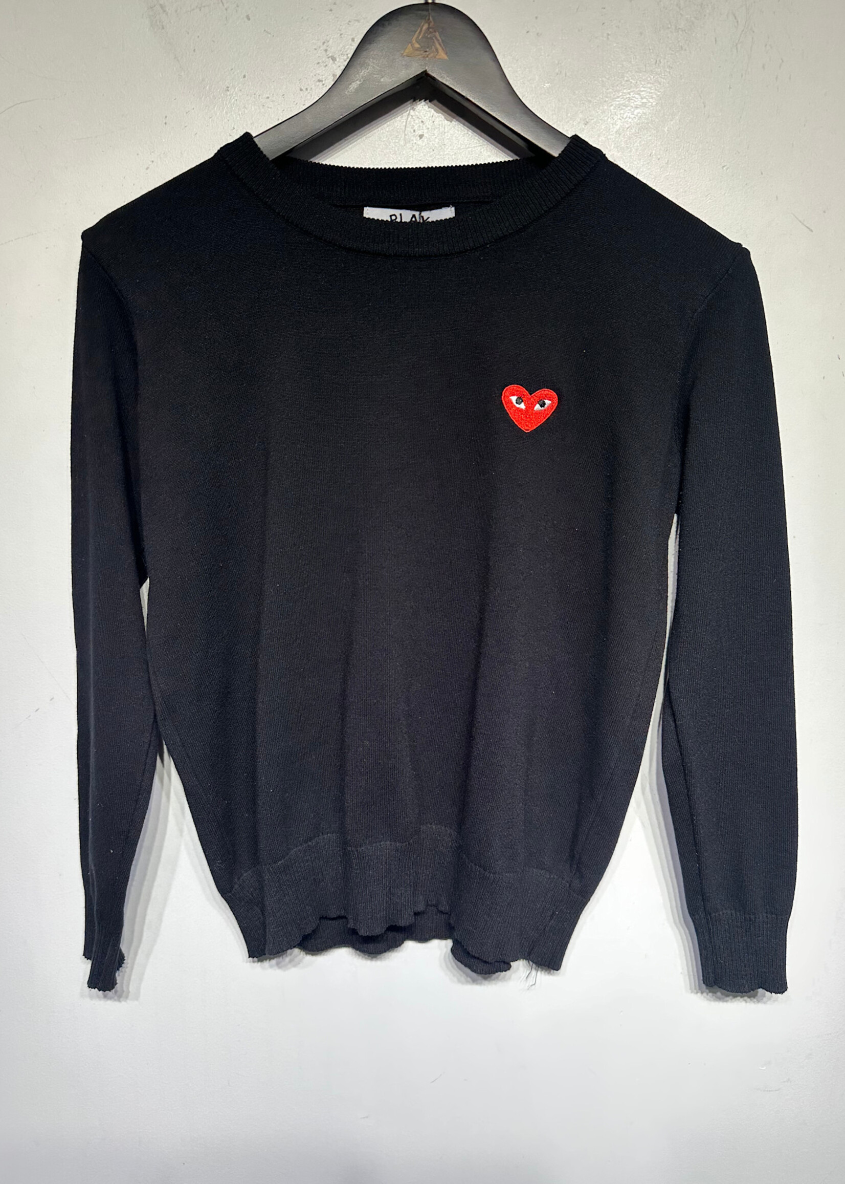CDG Play Black Small Heart Sweatshirt Fem S