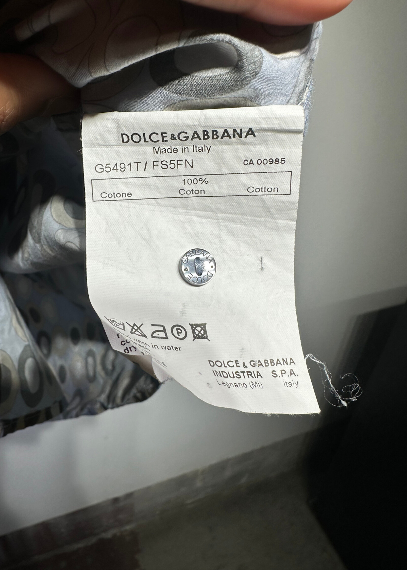 Dolce&Gabbana Martini Blue BU LS L Masc