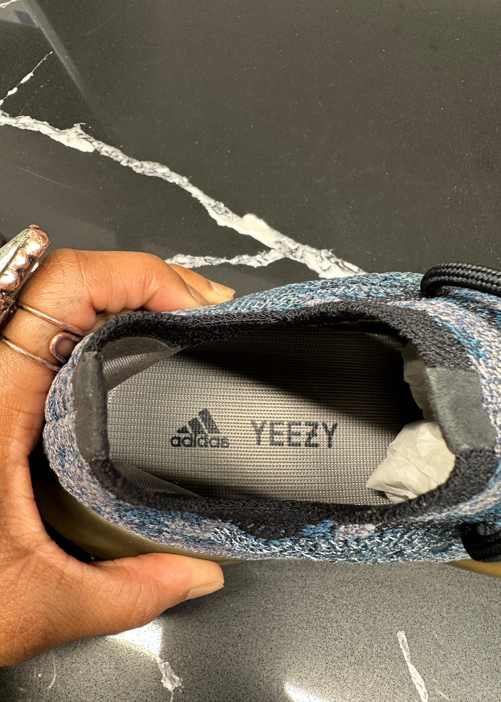 Yeezy 380 Boosts Covell Blue Sneakers 5.5 Fem