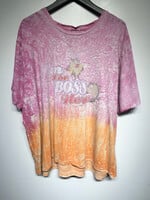 Taz Im The Boss Here Pink Orange Tie Dye Vintage Tee XXL