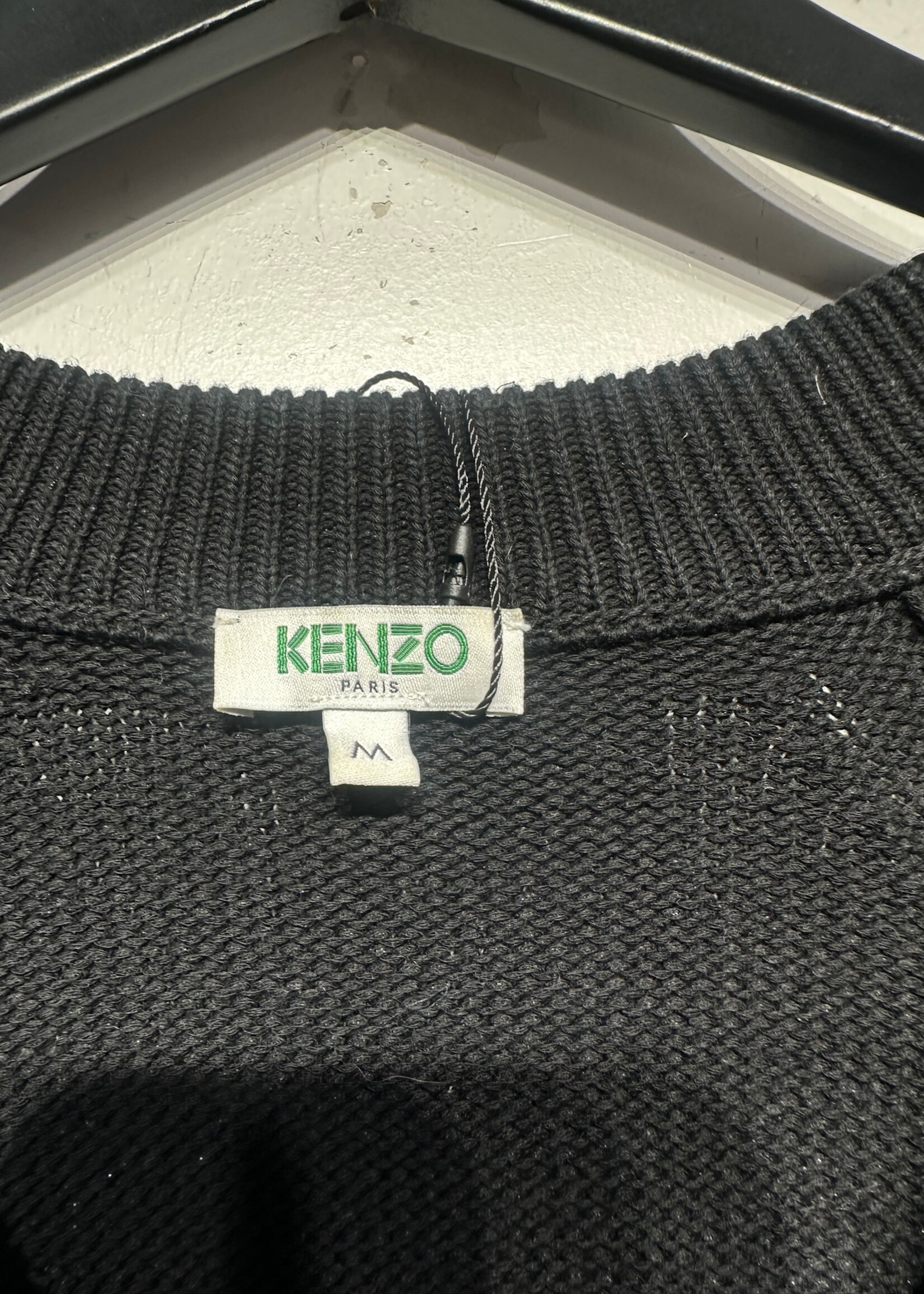 Kenzo Black Kniited Big Pocket Zip Cardigan Masc M