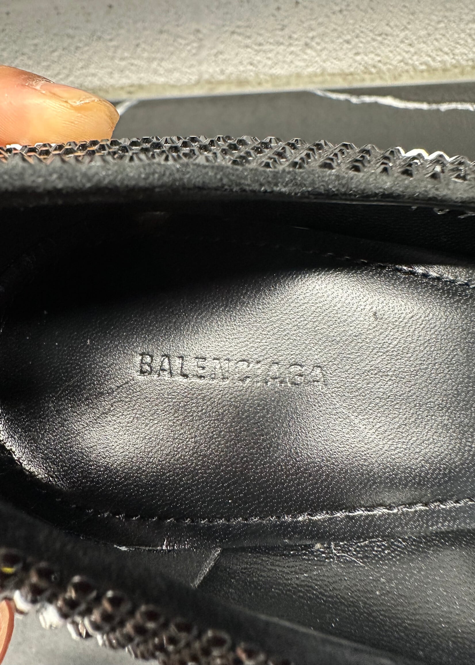 Balenciaga Black Rhinestone Knife Heels 7.5