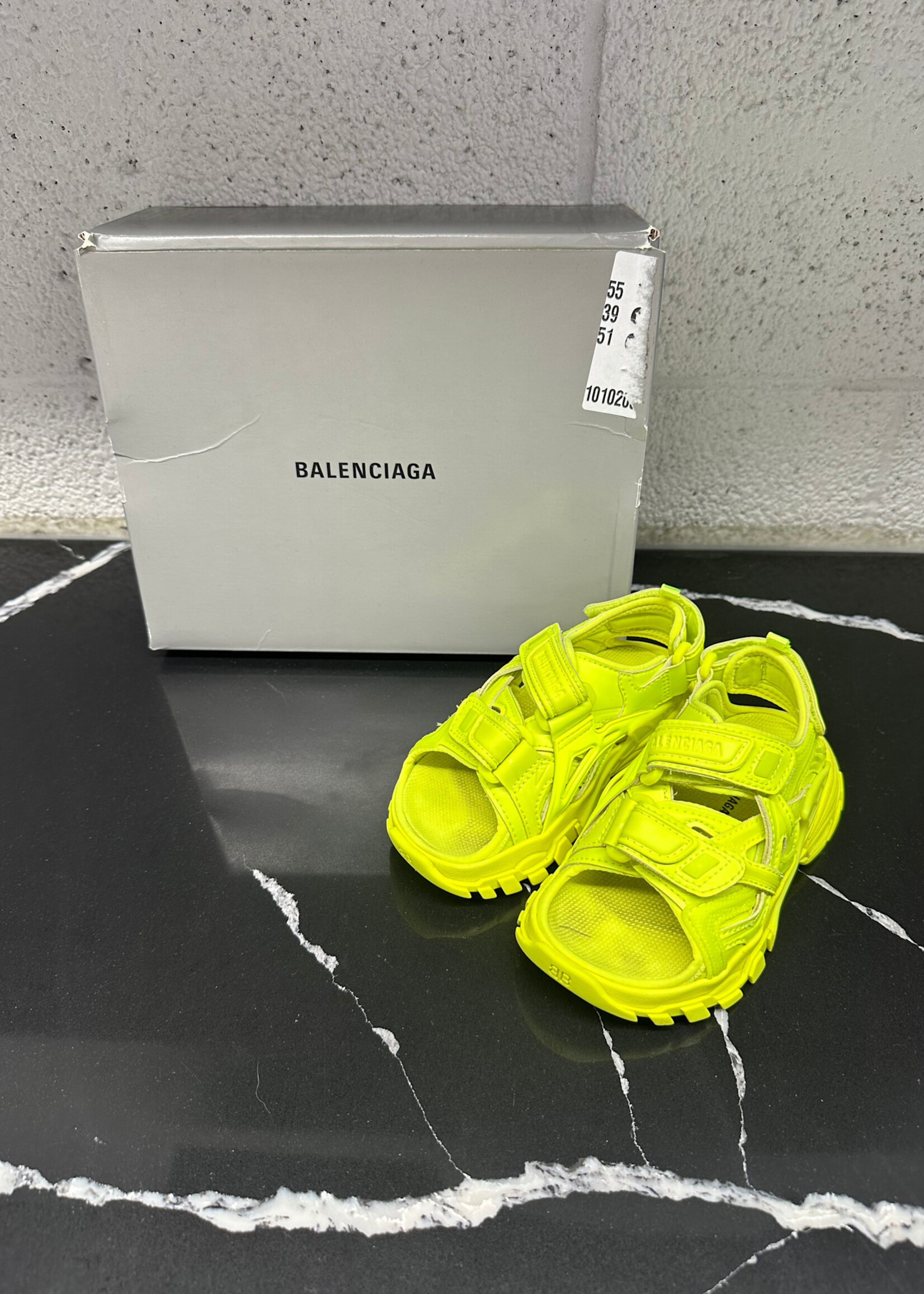 Balenciaga Yellow Track Sandals 9.5cc