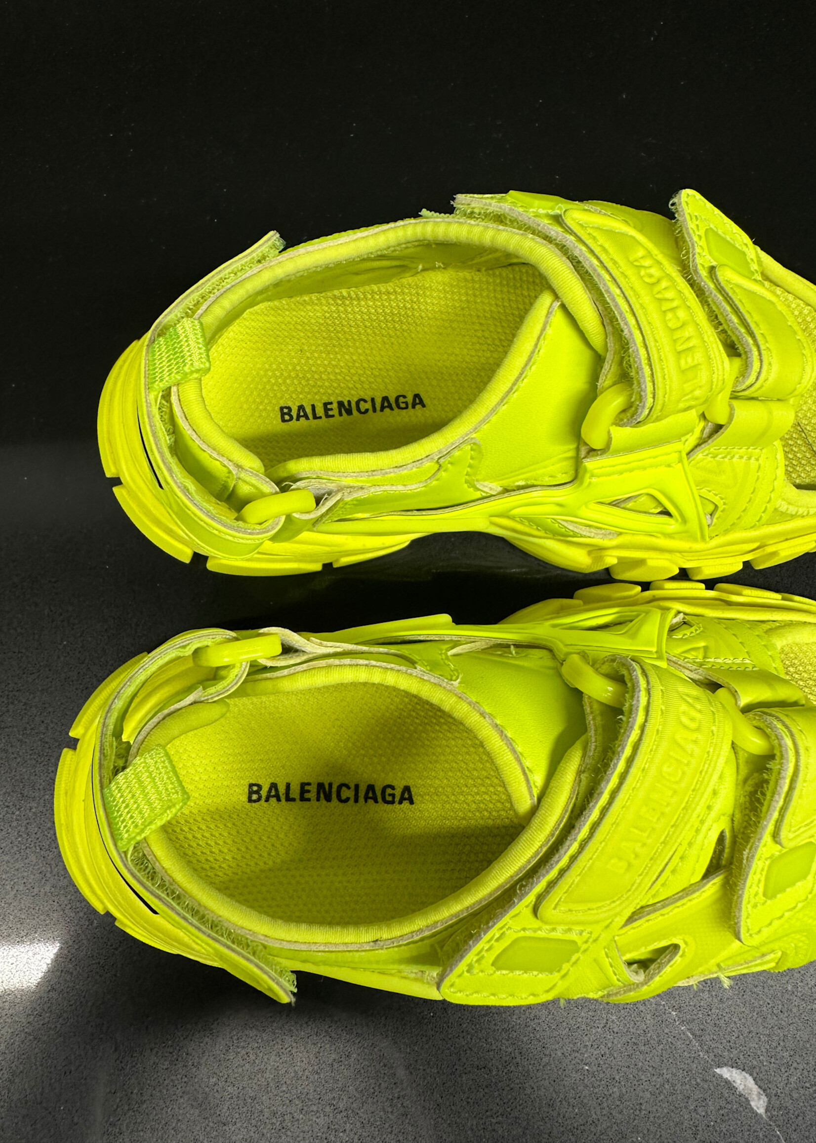 Balenciaga Yellow Track Sandals 9.5cc