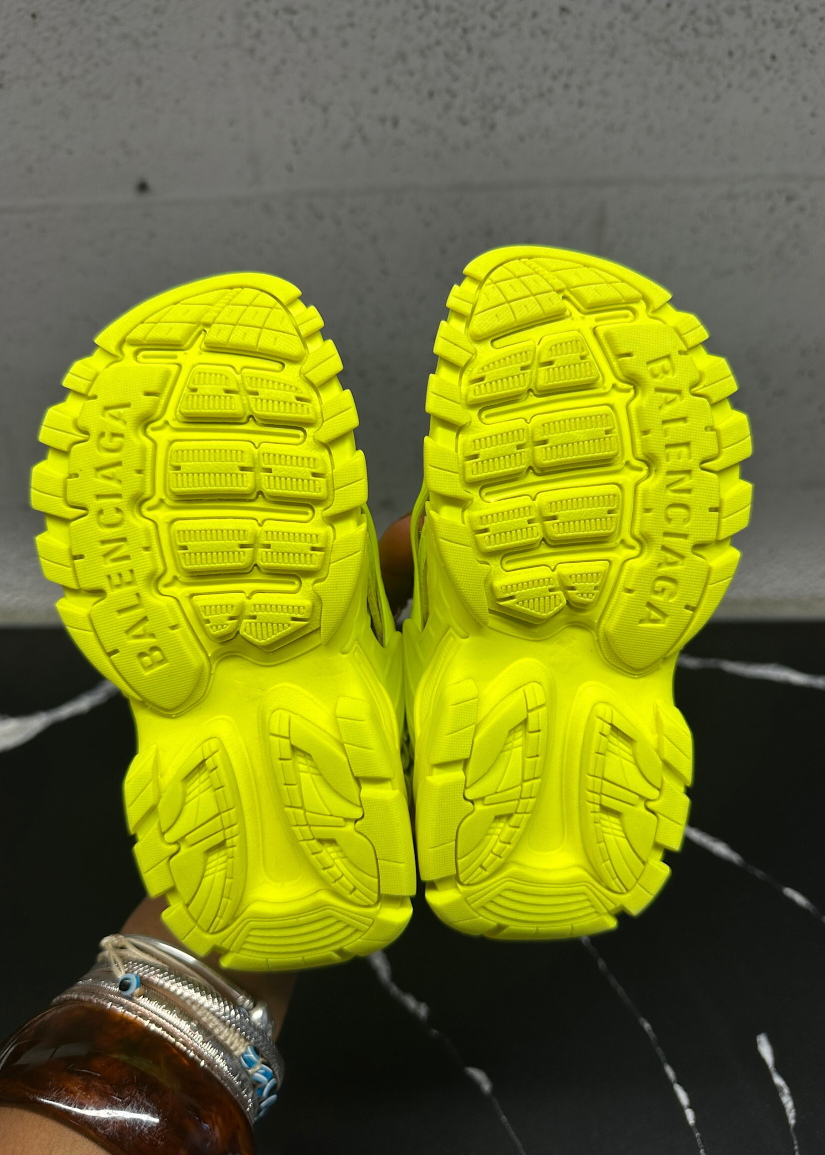 Balenciaga Yellow Track Sandals 9.5cc