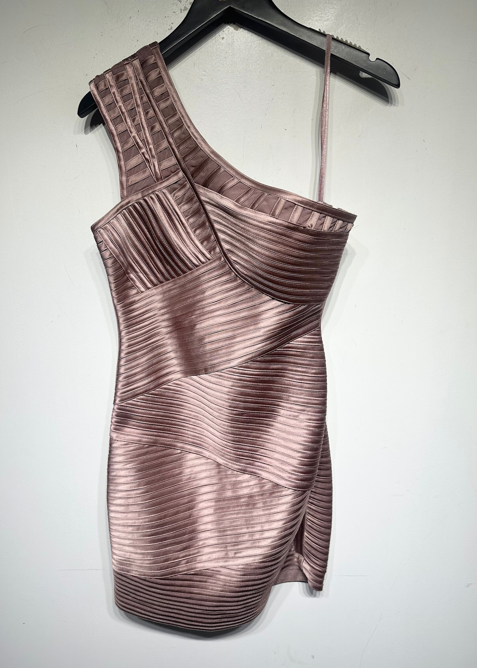 BCBG Maxazria Rose Strap Bondage Dress L Fem