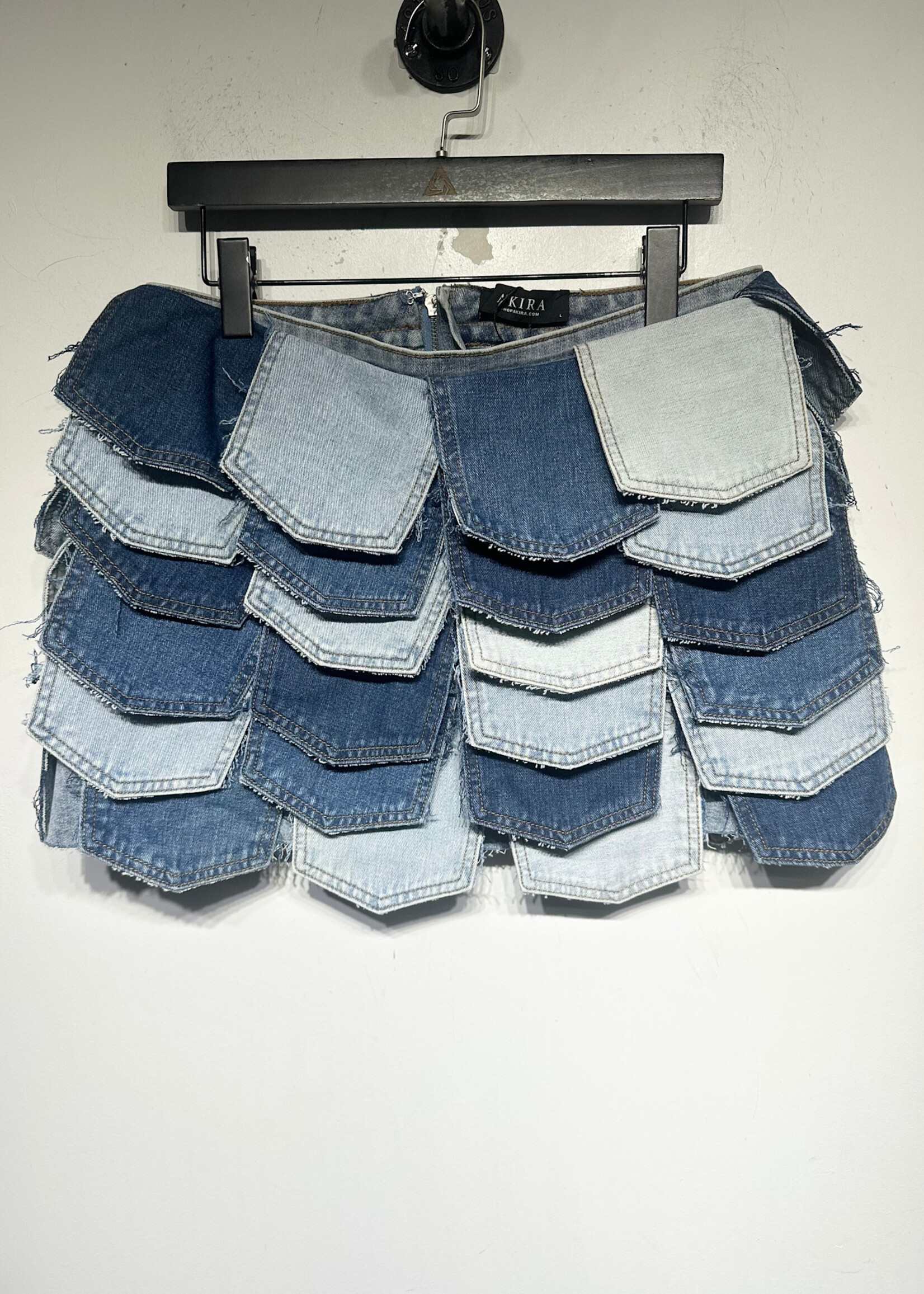 Akira Multi Pocket Denim Skirt 32